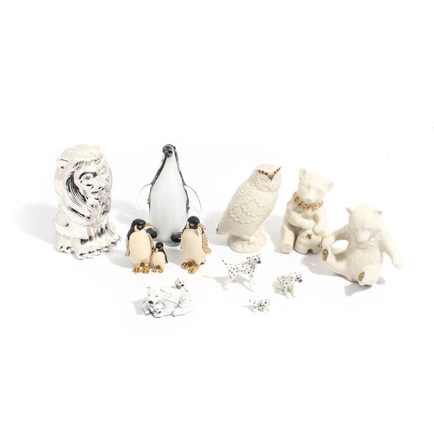 Animal Figurines and Boxes Featuring Lenox and Murano