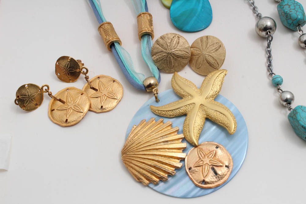 Costume Jewelry Featuring Houcher, Laurel Burch, Crown Trifari