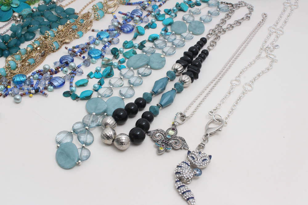 Costume Jewelry Featuring Houcher, Laurel Burch, Crown Trifari