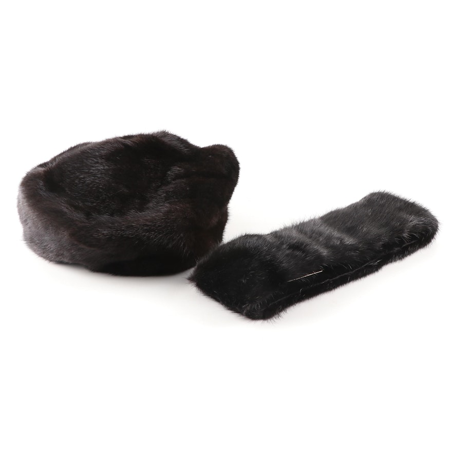 Women's Mink Fur Headband and Hat