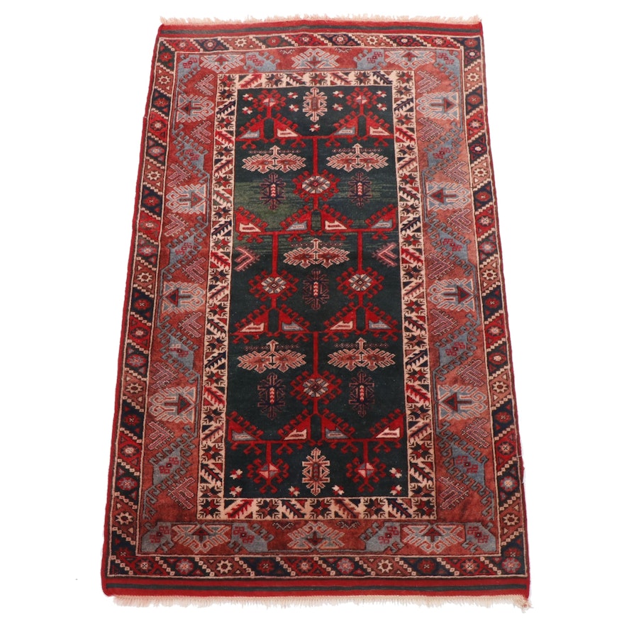 Hand-Knotted Turkish Konya Wool Rug from Oscar Isberian