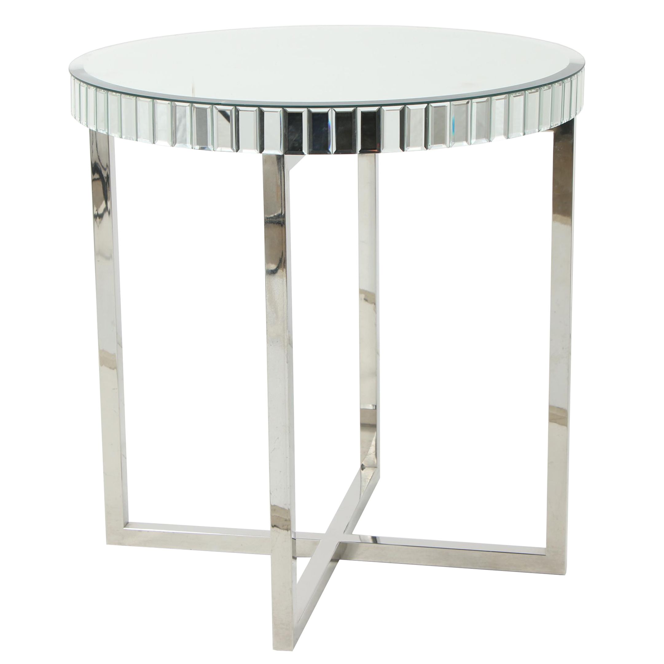 Regency Moderne-Style Mirrored Accent Table