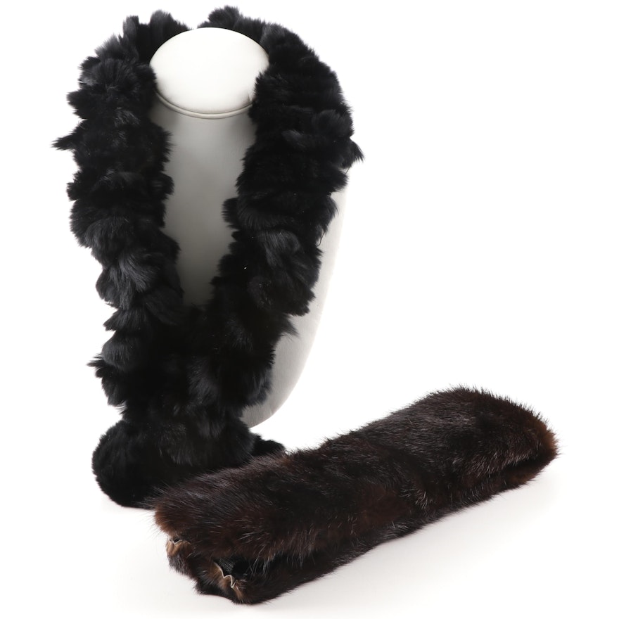 Mink Fur and Rabbit Fur Collars