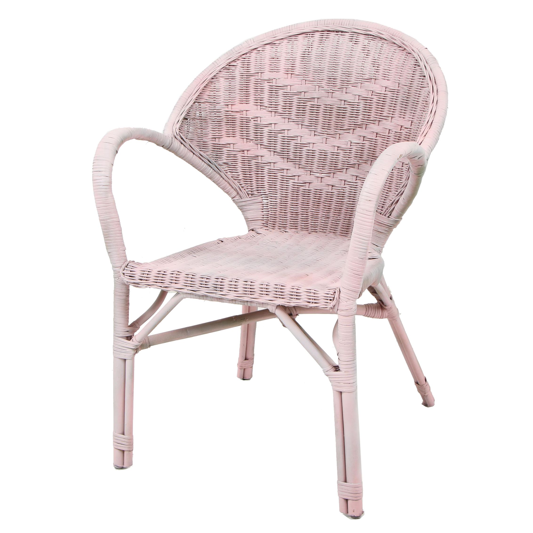 Pink Wicker Chair
