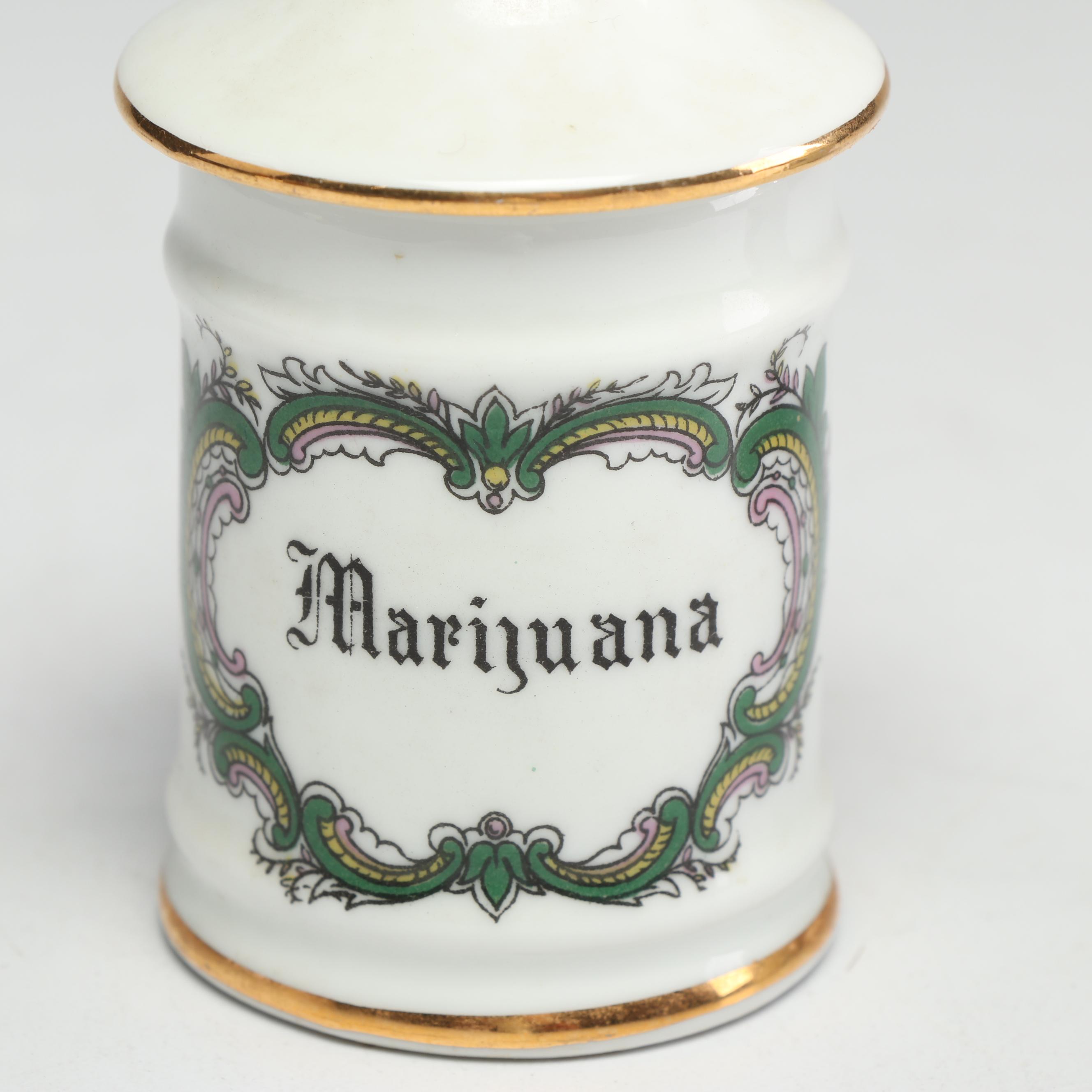 Limoges France Porcelain Apothecary Jars, 20th Century