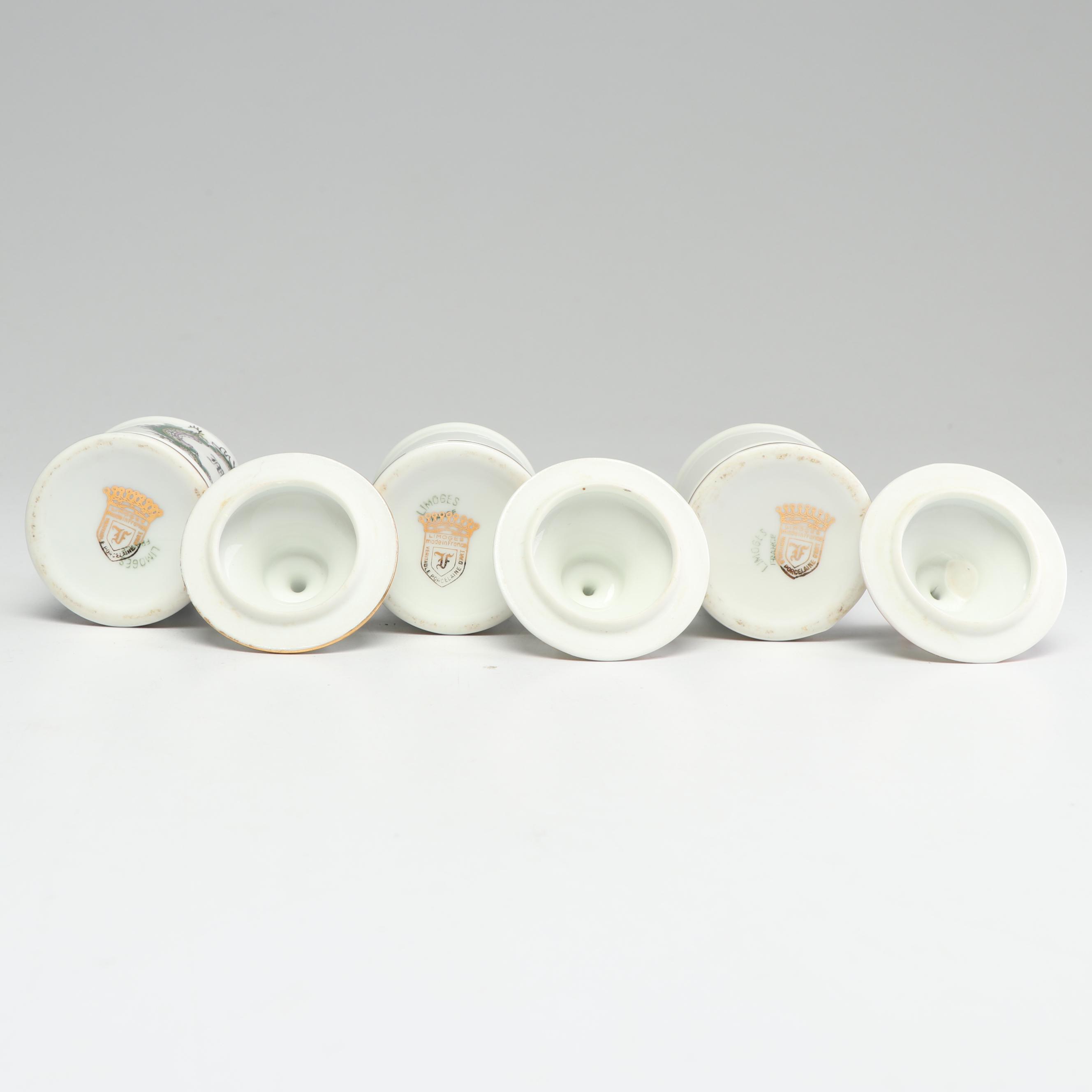 Limoges France Porcelain Apothecary Jars, 20th Century