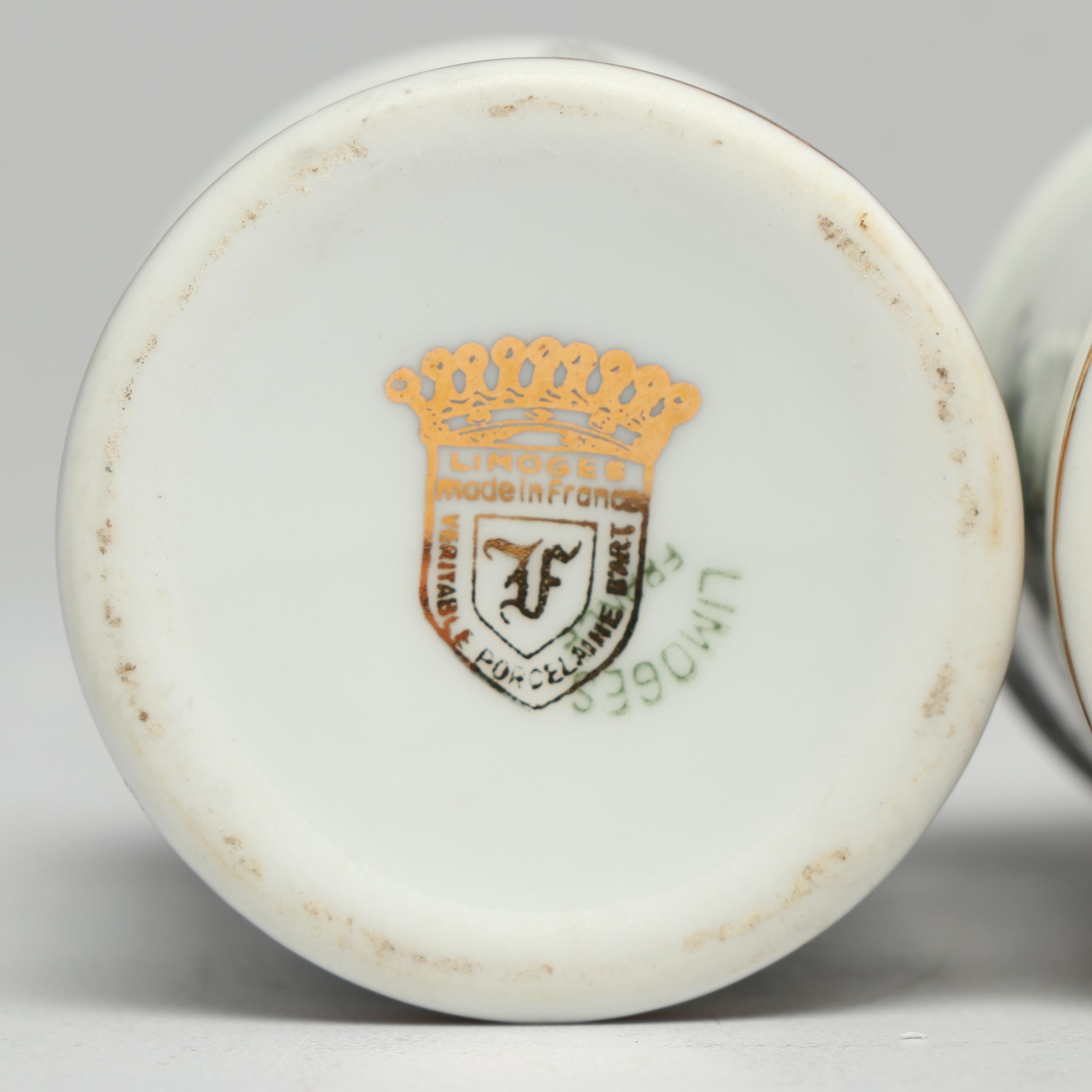 Limoges France Porcelain Apothecary Jars, 20th Century