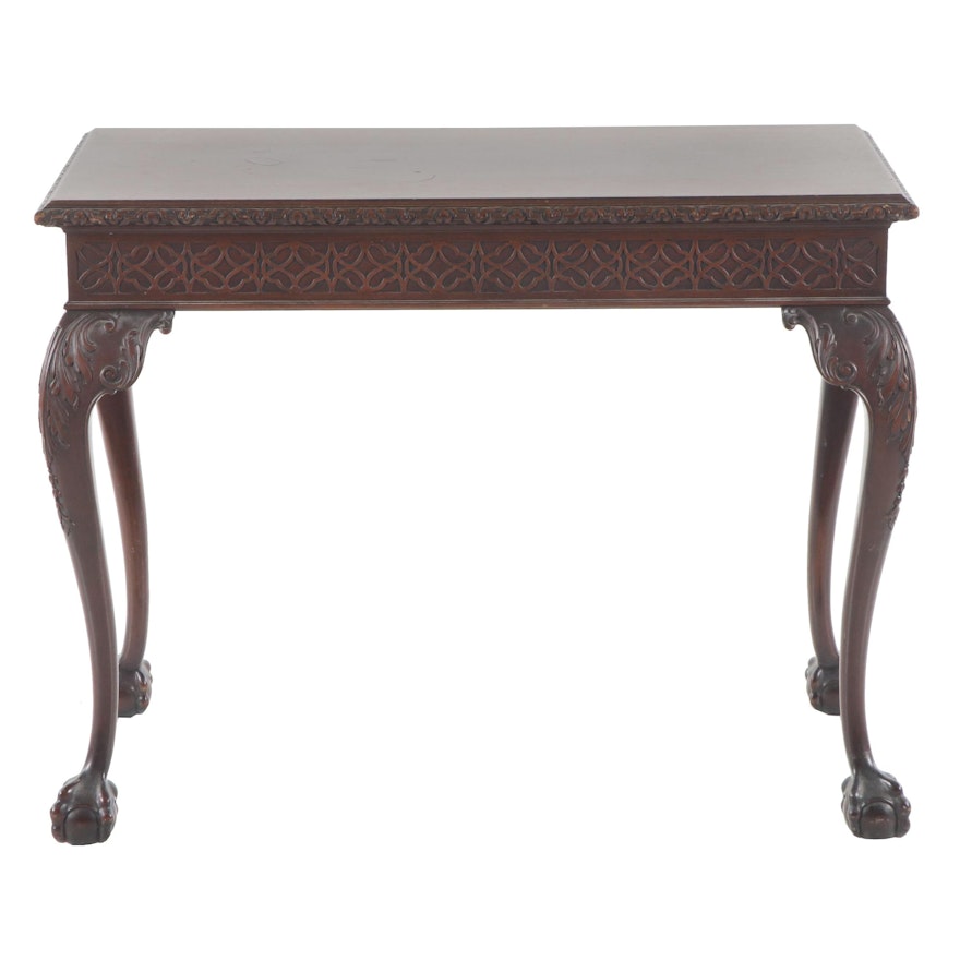 Carved Chippendale Style Console Table, 20th Century