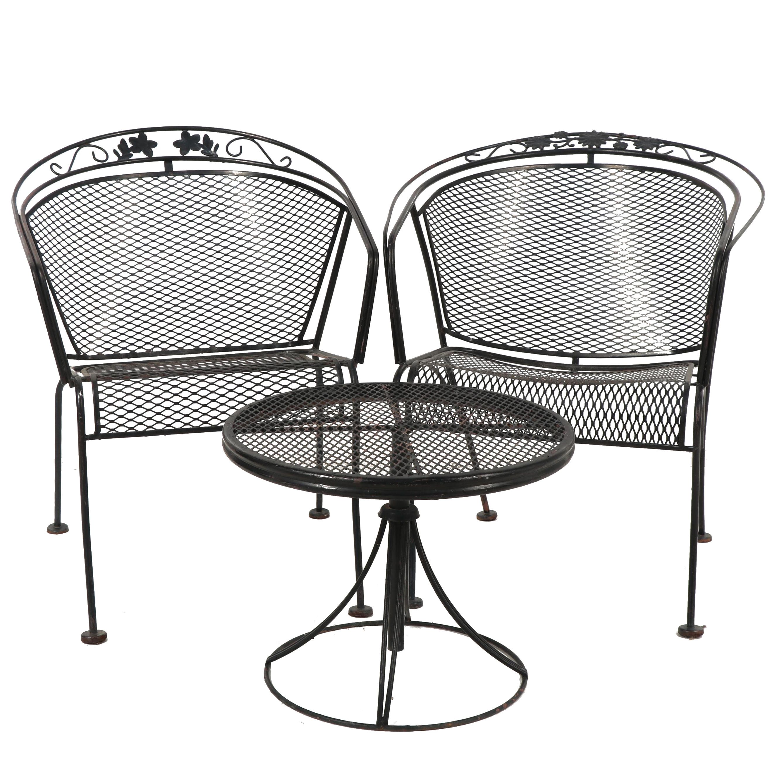 Pair of Patio Chairs and Table