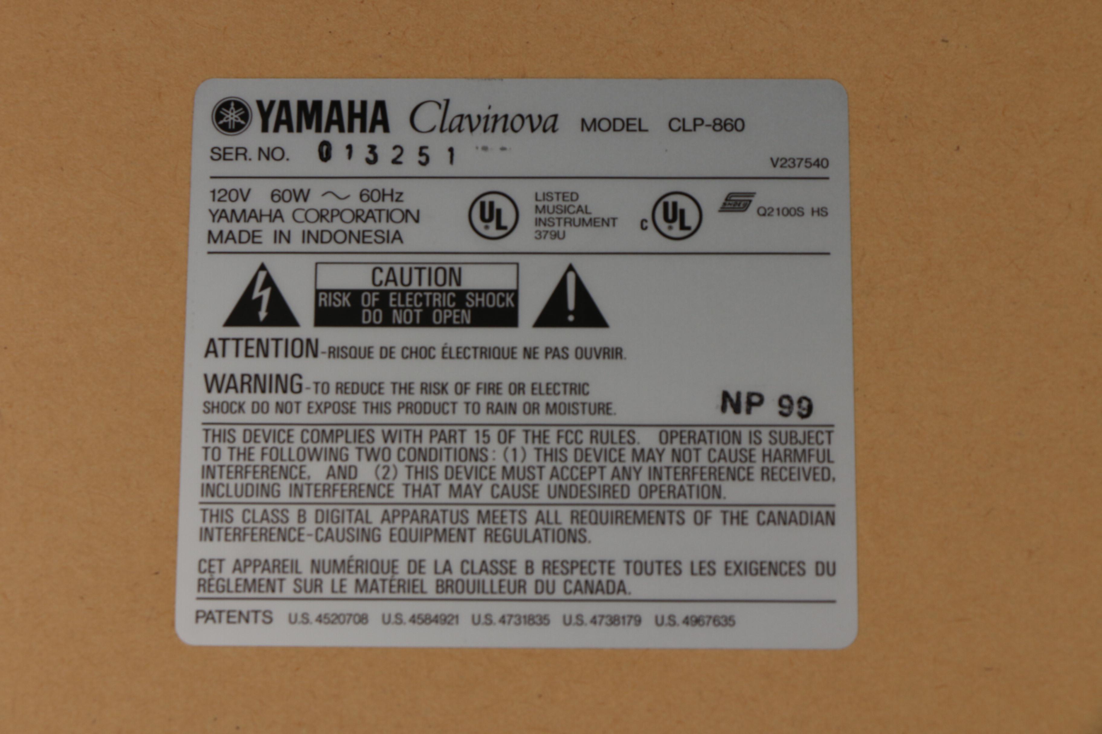 Yamaha Clavinova Digital Piano