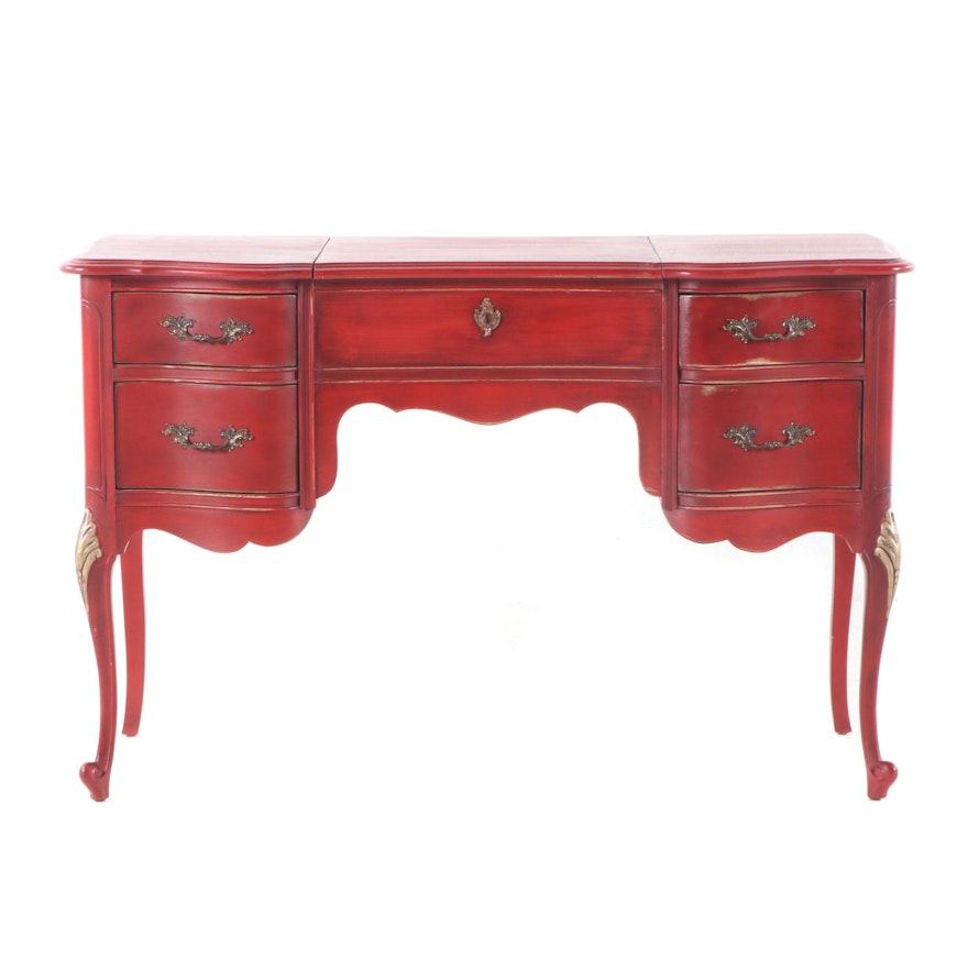 Louis XV Style Painted Vanity Table, Mid to Late 20th Century