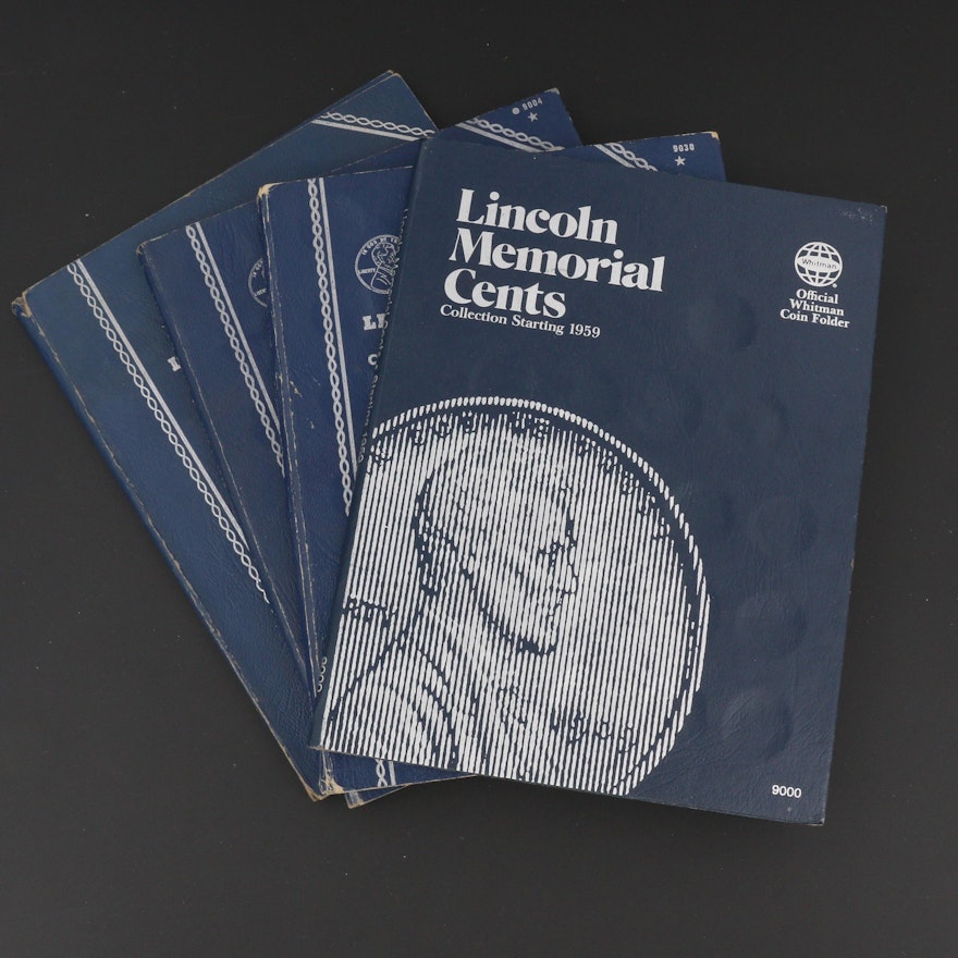 Three Whitman Binders of Lincoln Cents and a Whitman Binder of Indian Head Cents