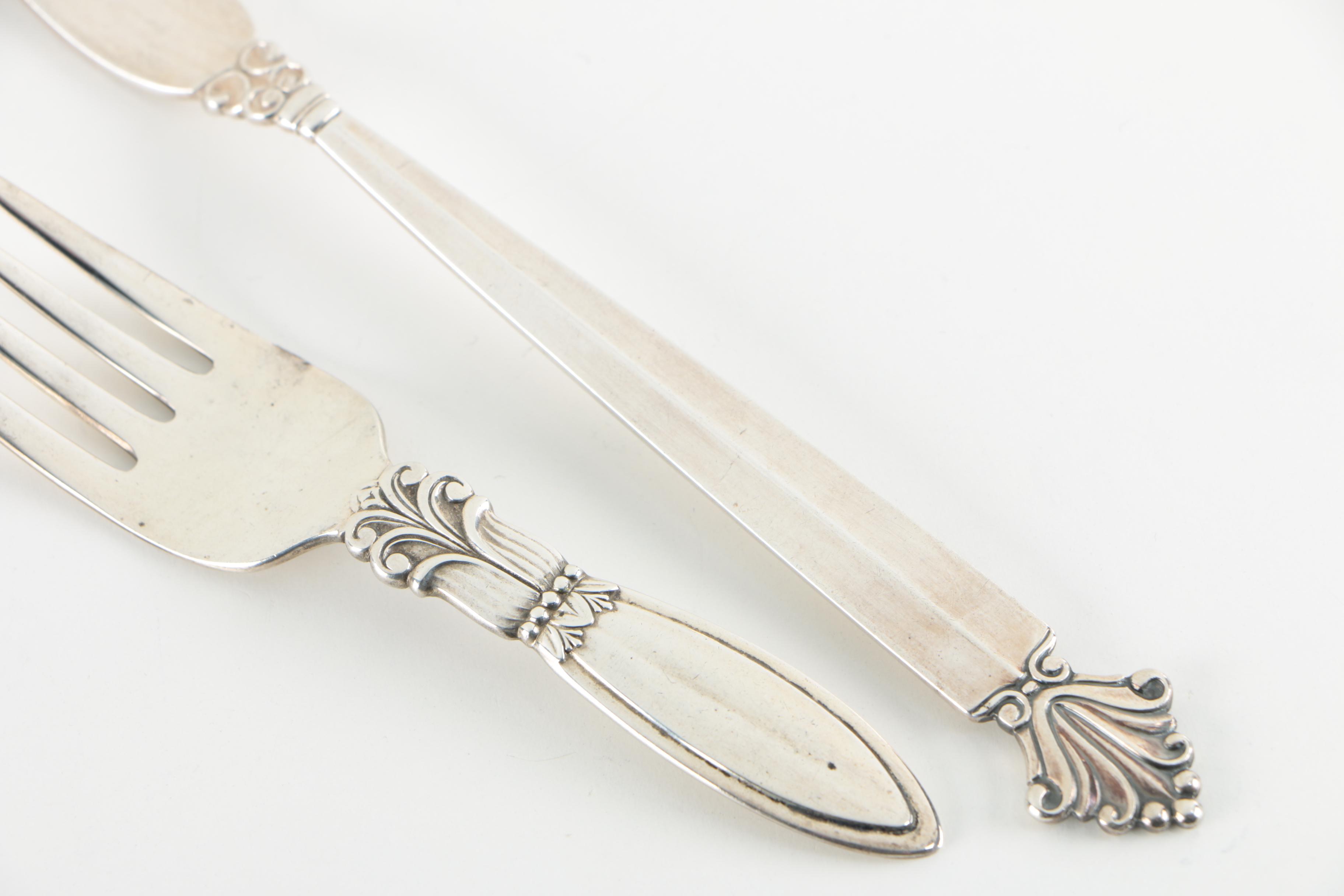 Georg Jensen and Frank M. Whiting Danish Modern Sterling Silver Serving Utensils