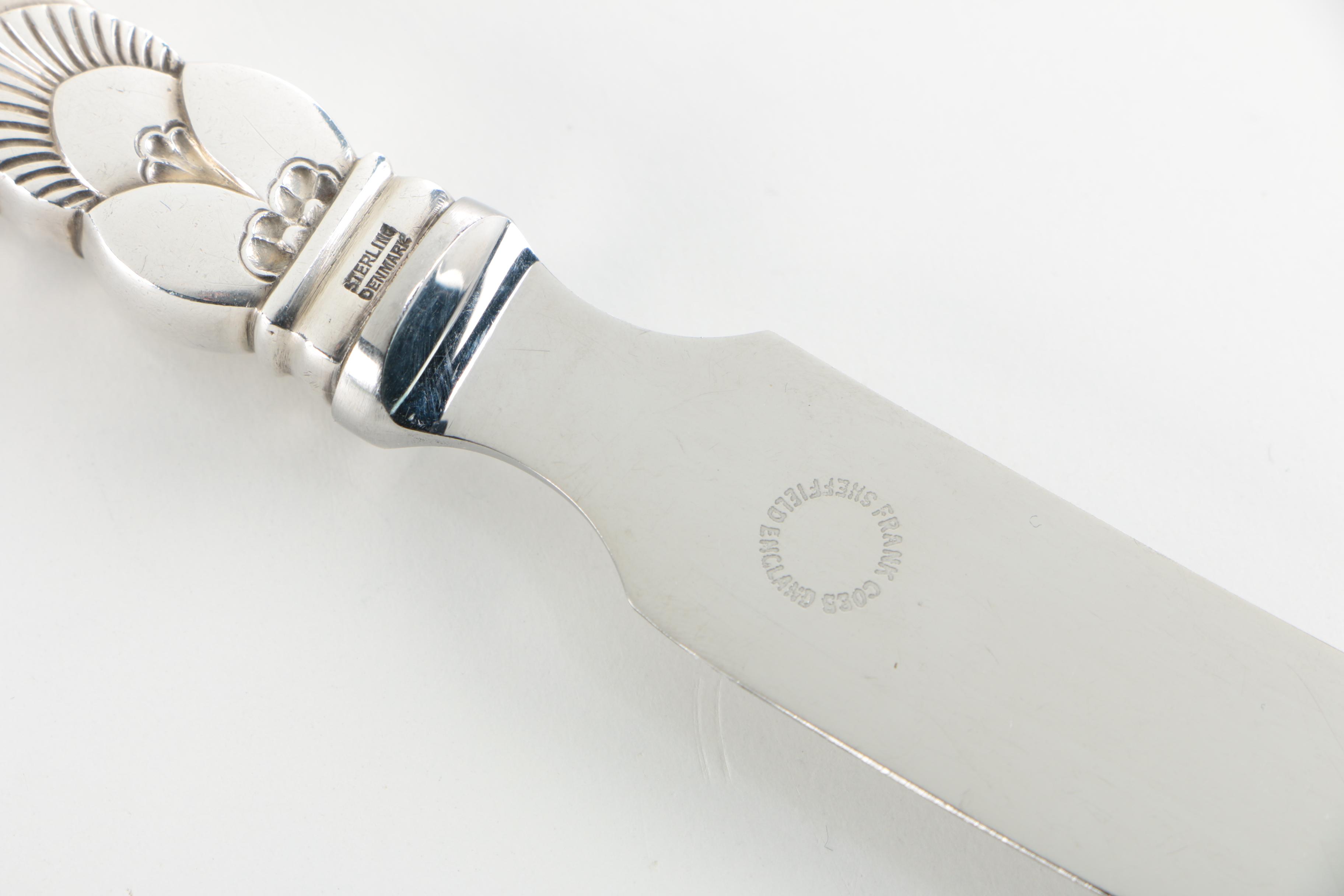 Georg Jensen and Frank M. Whiting Danish Modern Sterling Silver Serving Utensils