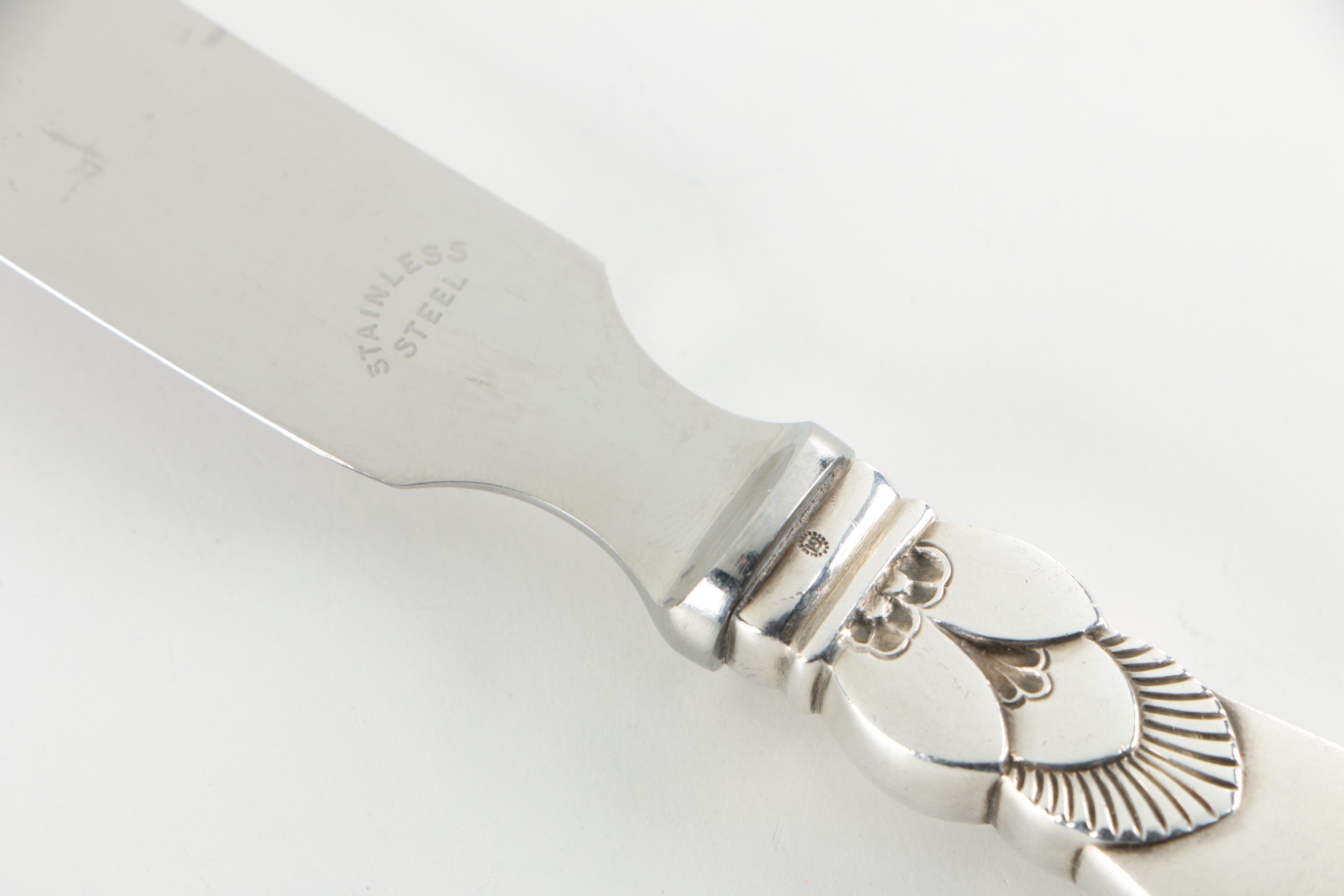 Georg Jensen and Frank M. Whiting Danish Modern Sterling Silver Serving Utensils