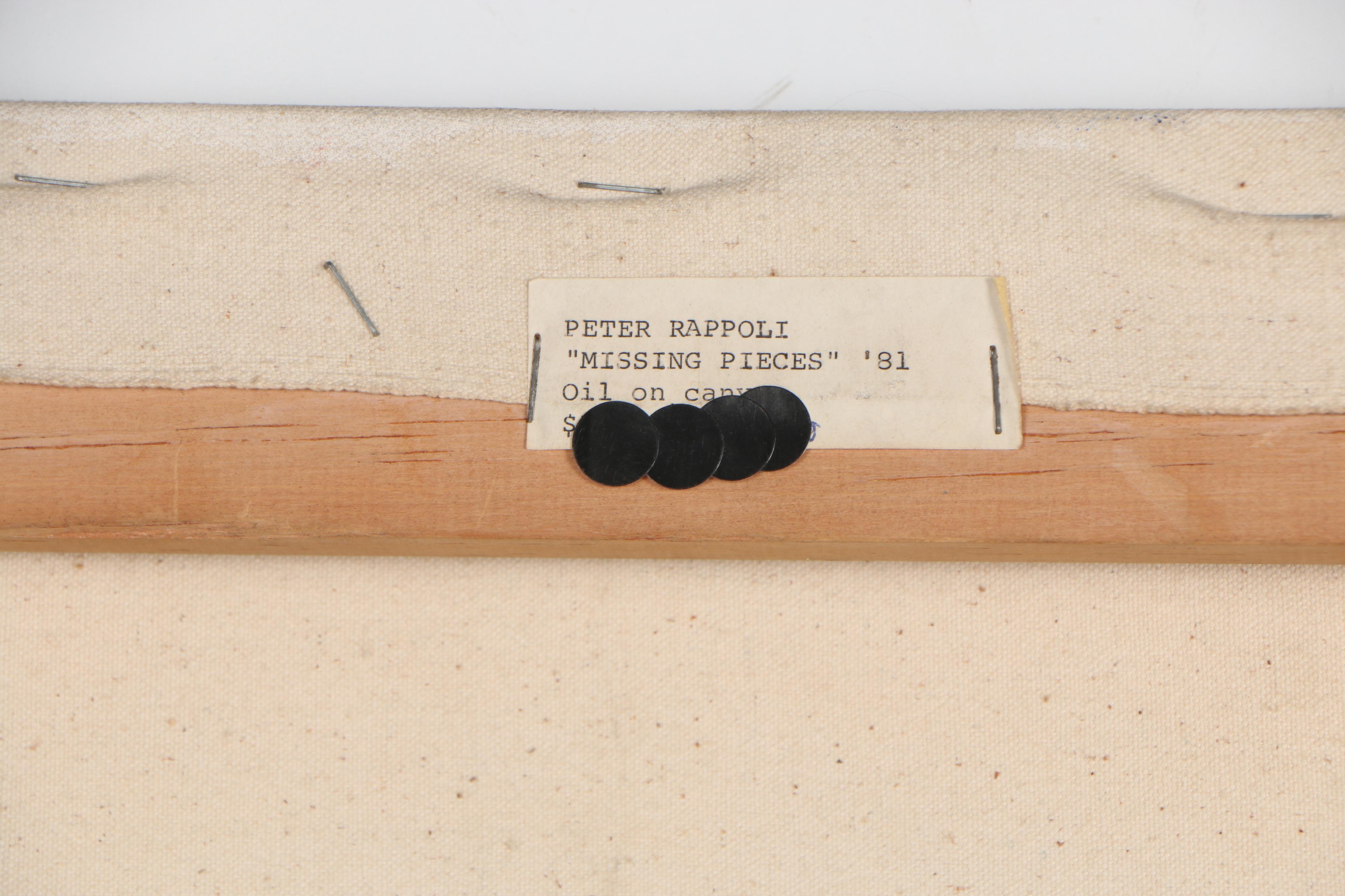 Peter Rappoli 1981 Oil Painting "Missing Pieces"