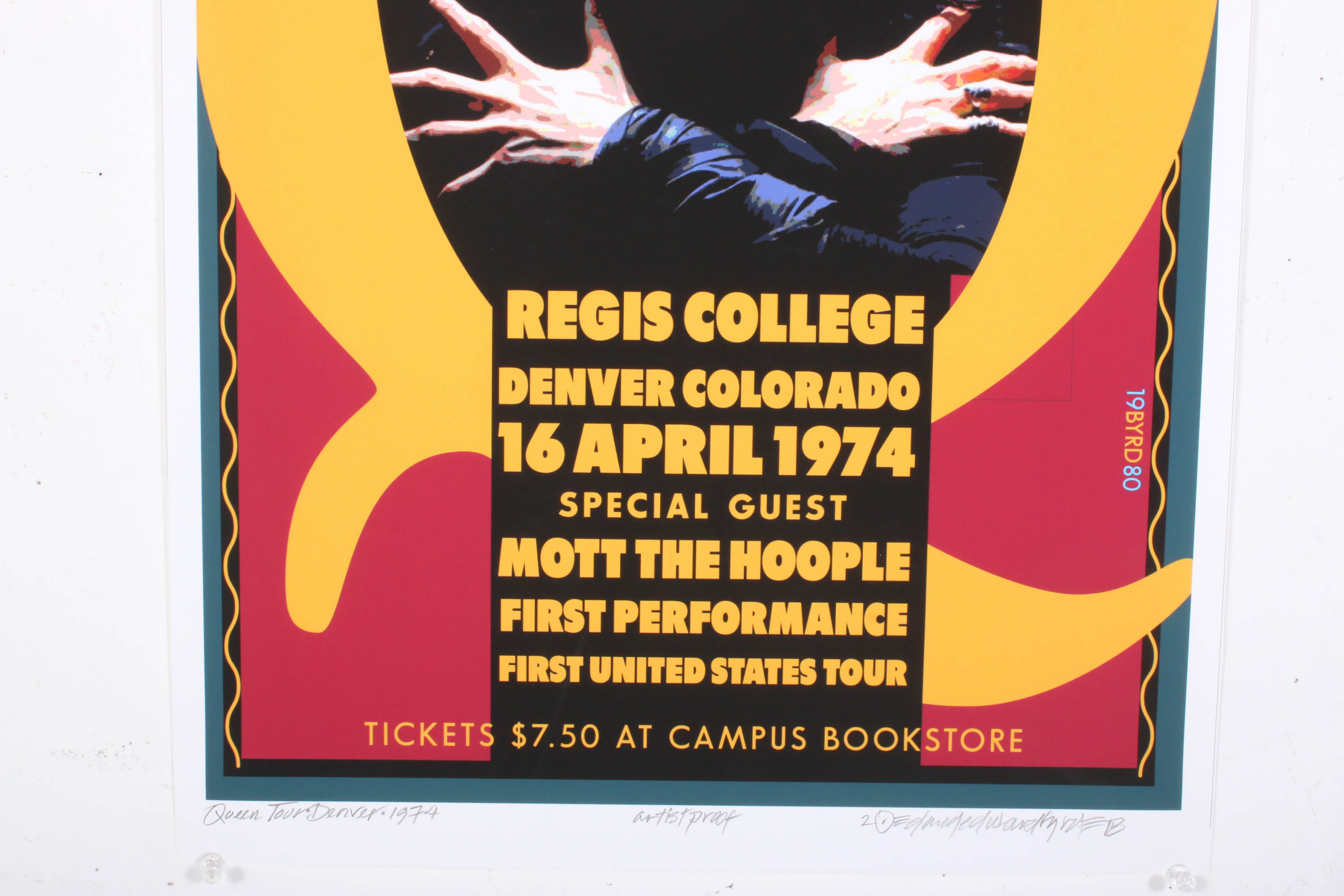 David Edward Byrd Giclee "'Queen' First Tour Regis College Denver, 1974"