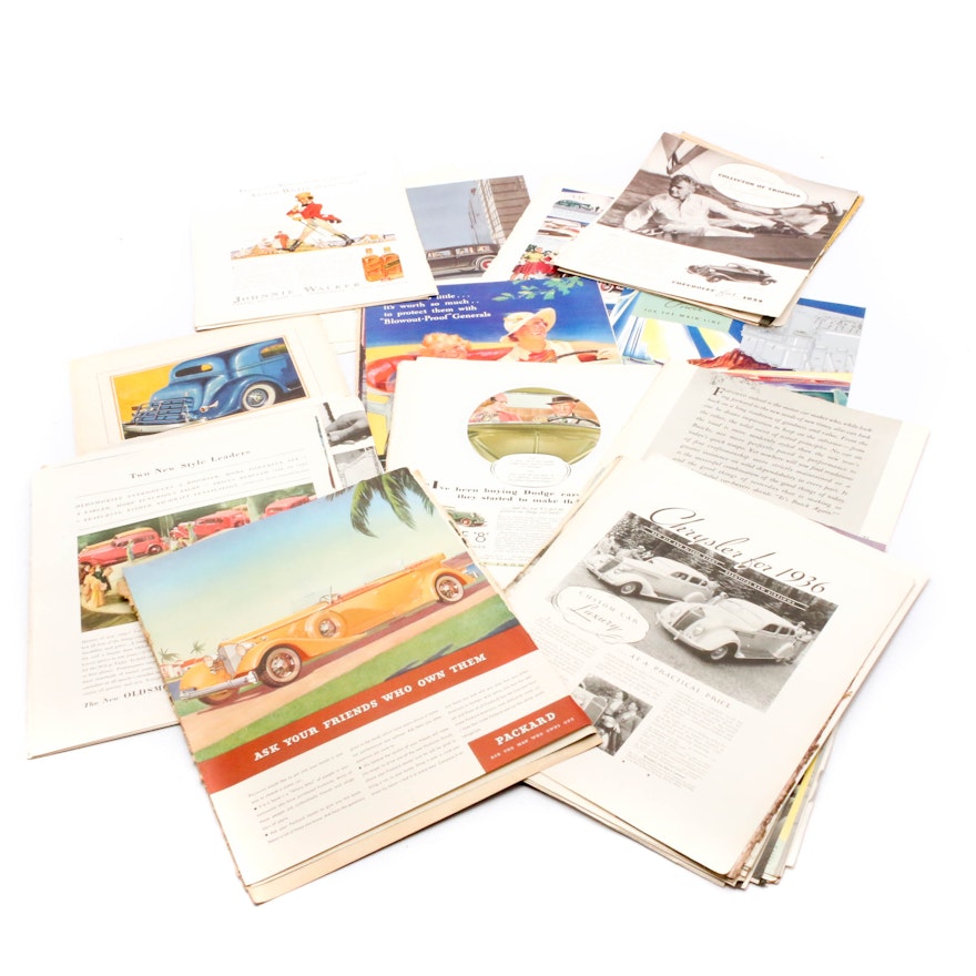 1930s-1950s Automobile Magazine Advertisements