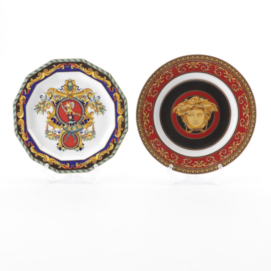 Versace for Rosenthal "Medusa" and "Le Roi Soleil" Bread or Salad Plates