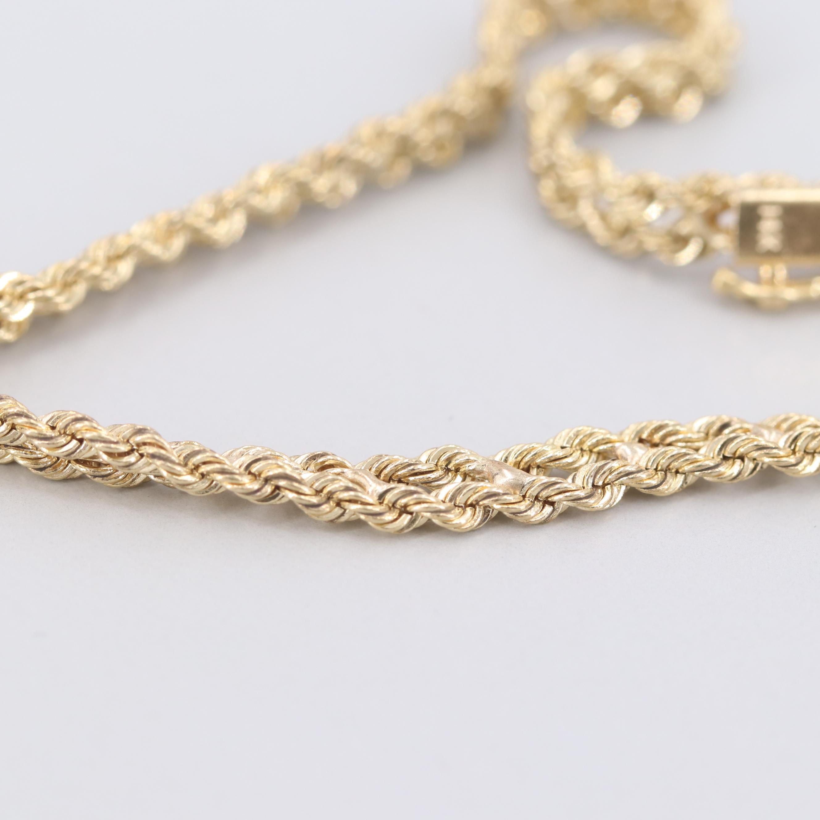 14K Yellow Gold Double Rope Bracelet