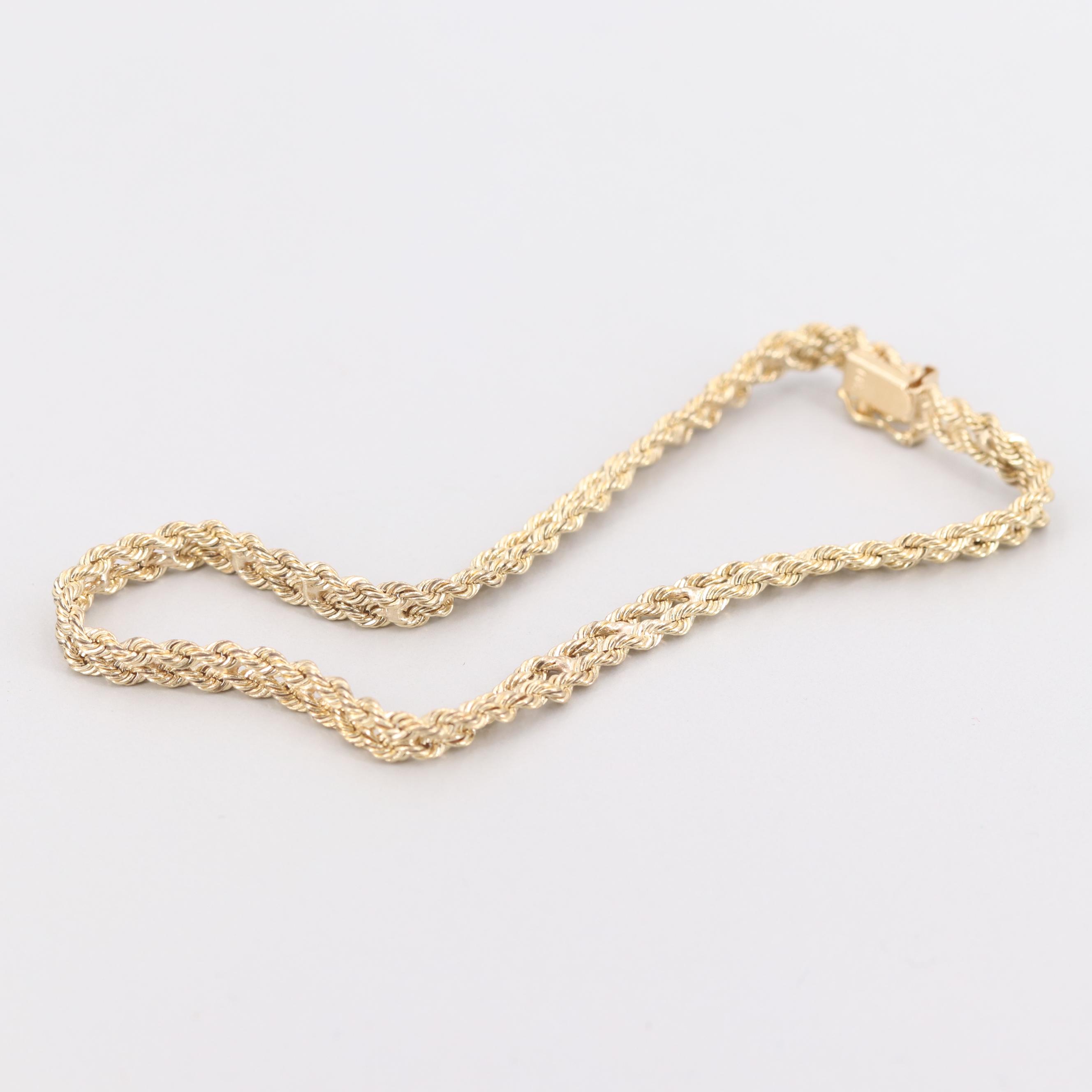 14K Yellow Gold Double Rope Bracelet
