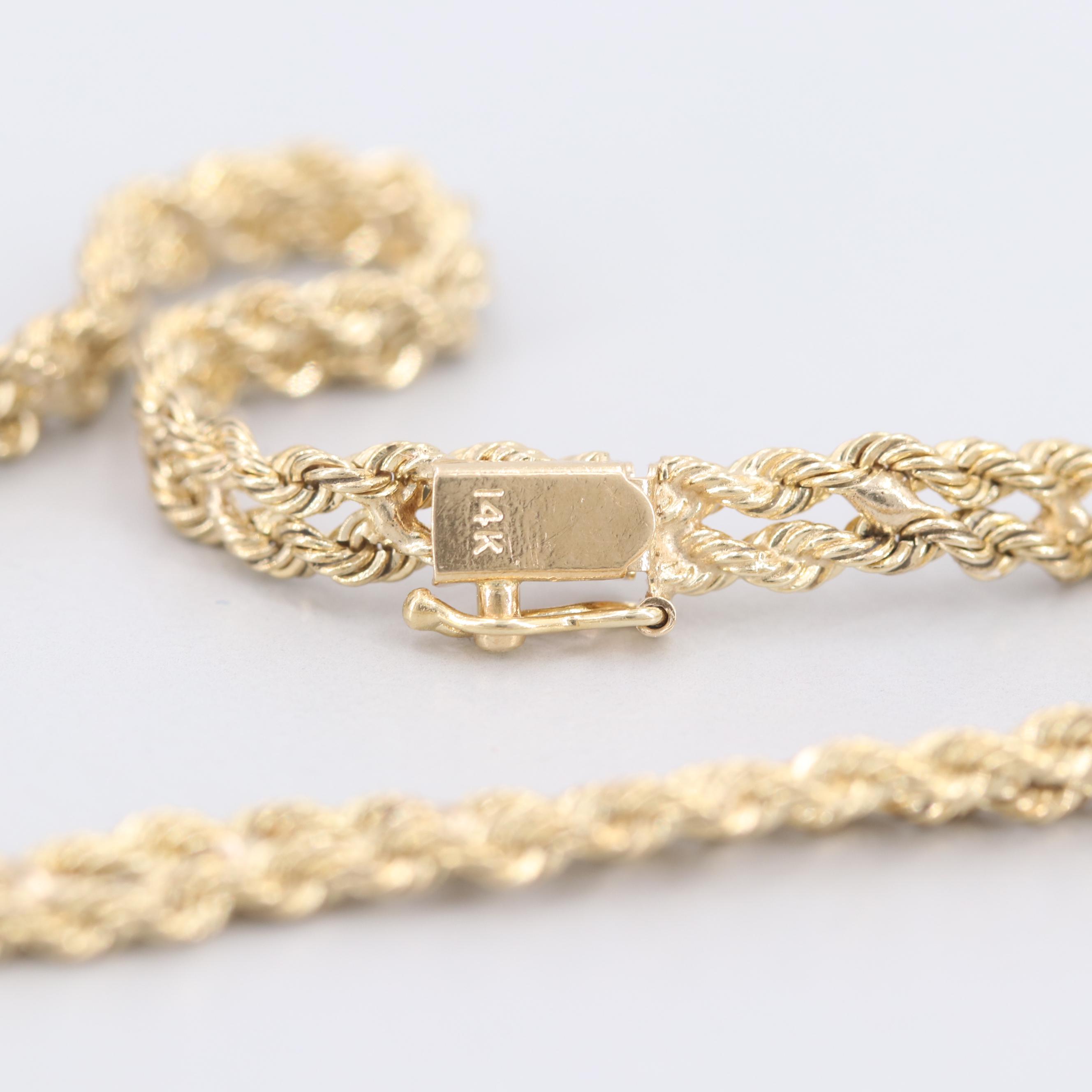 14K Yellow Gold Double Rope Bracelet