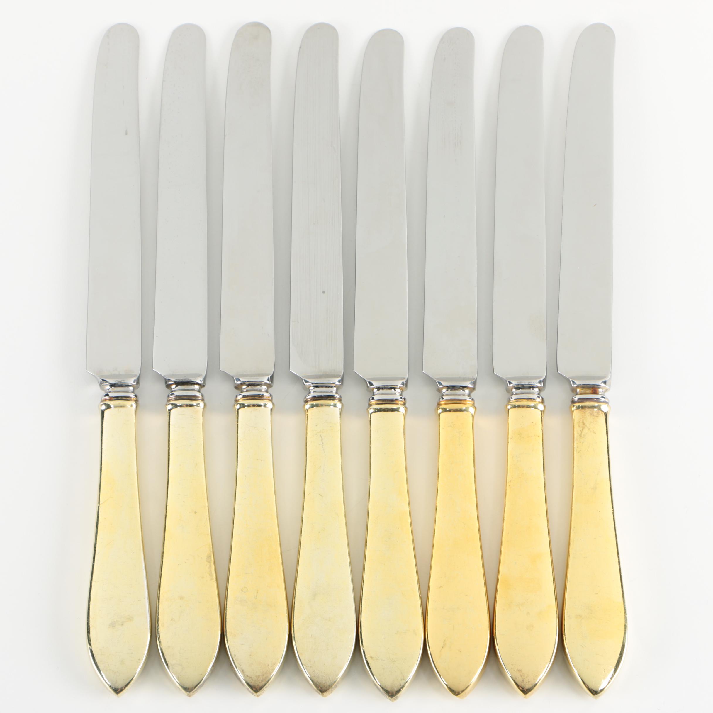 Tiffany & Co. "Faneuil" Gold Washed Sterling Flatware Set for Eight, 1910-1947