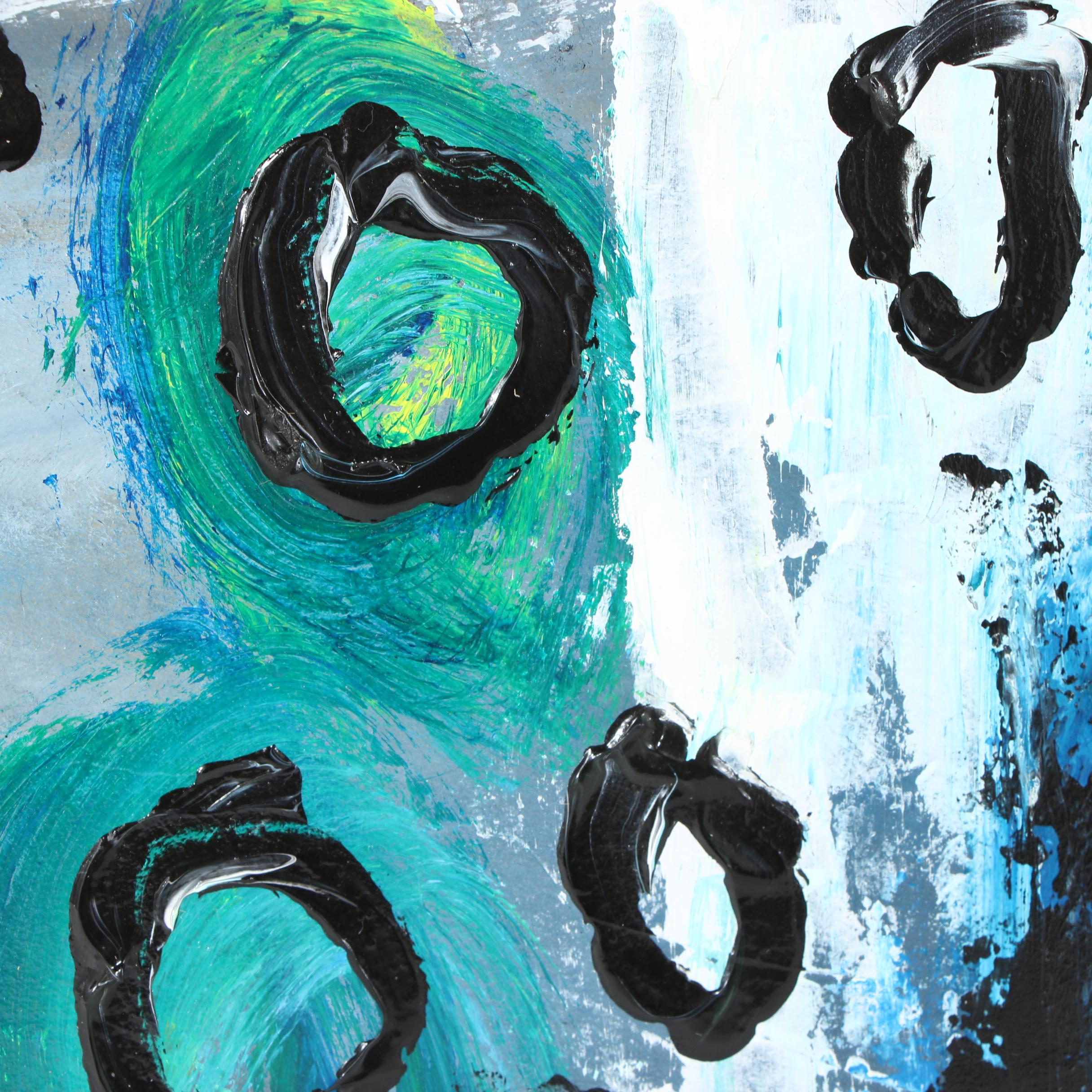 Randy Groden Mixed Media Painting "Leopardo"