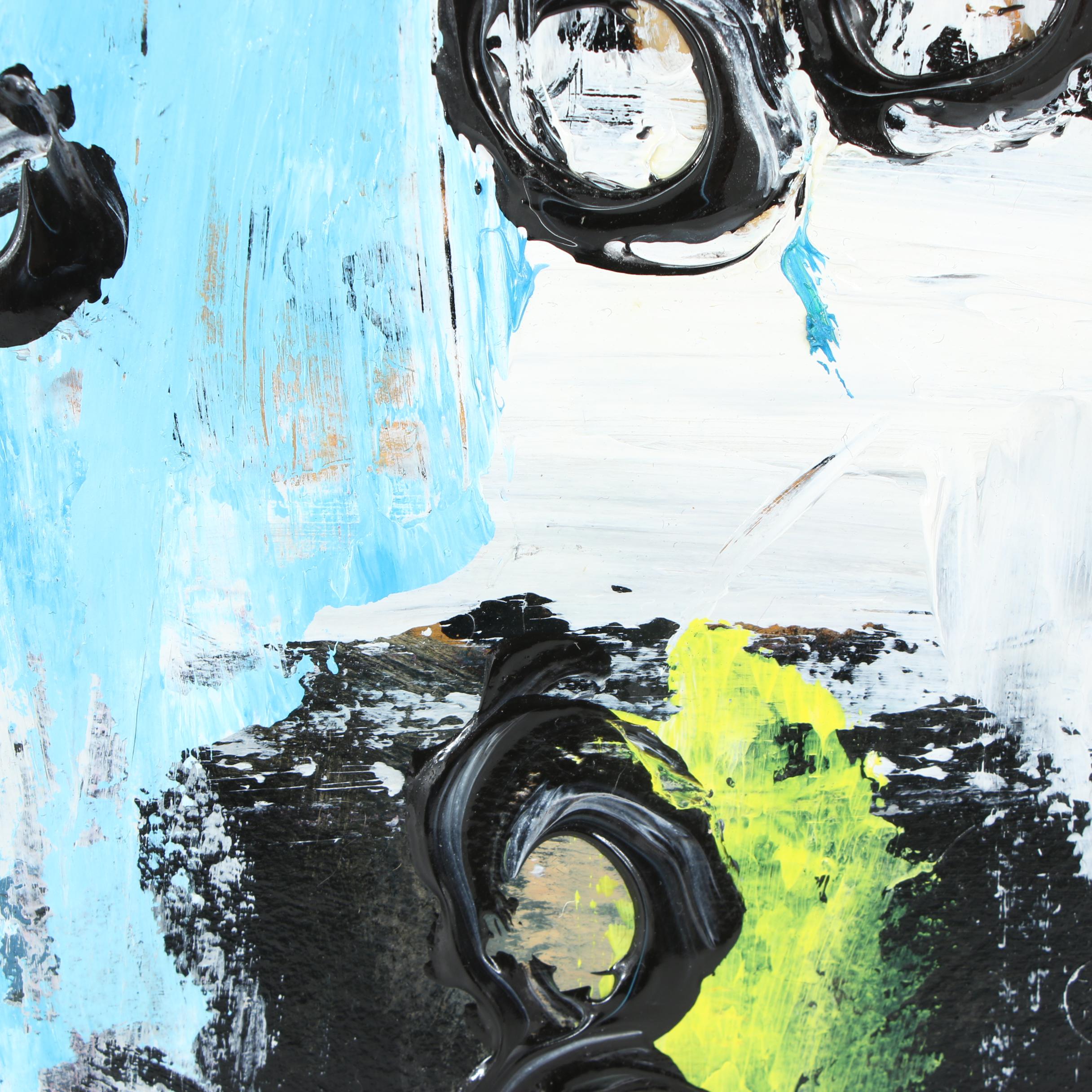 Randy Groden Mixed Media Painting "Leopardo"