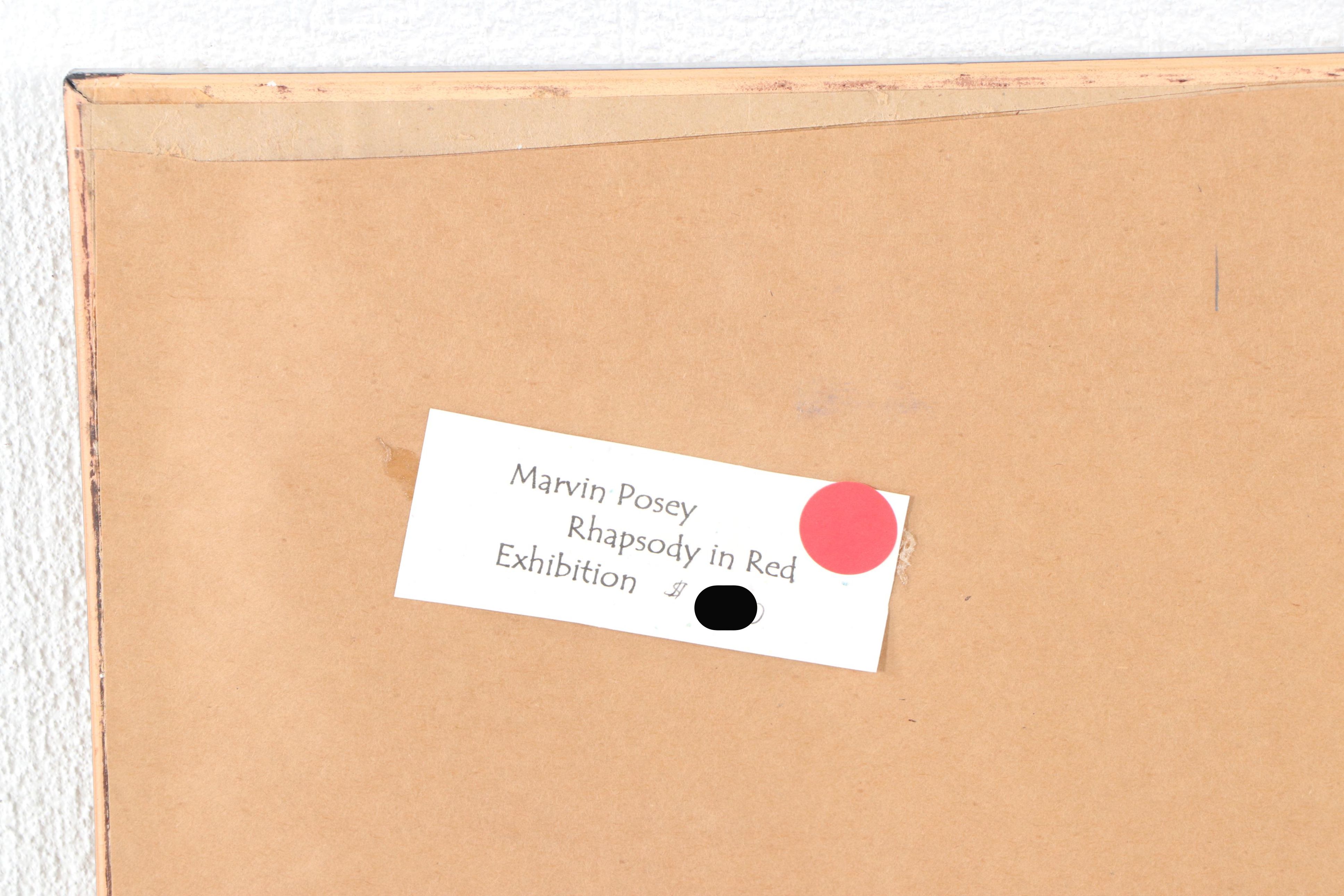 Marvin Posey "Rhapsody in Red" Acrylic Painting