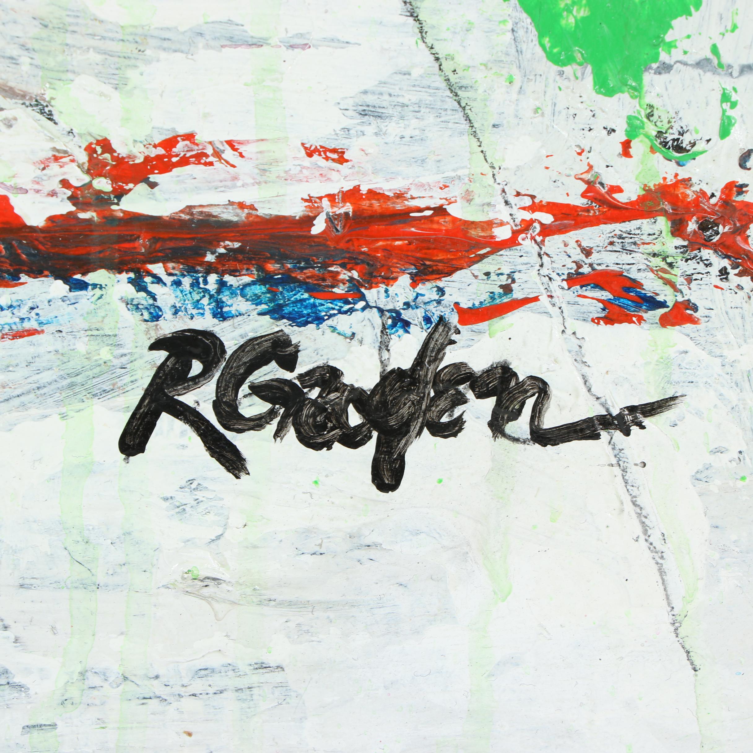 Randy Groden Mixed Media Painting "Oia"