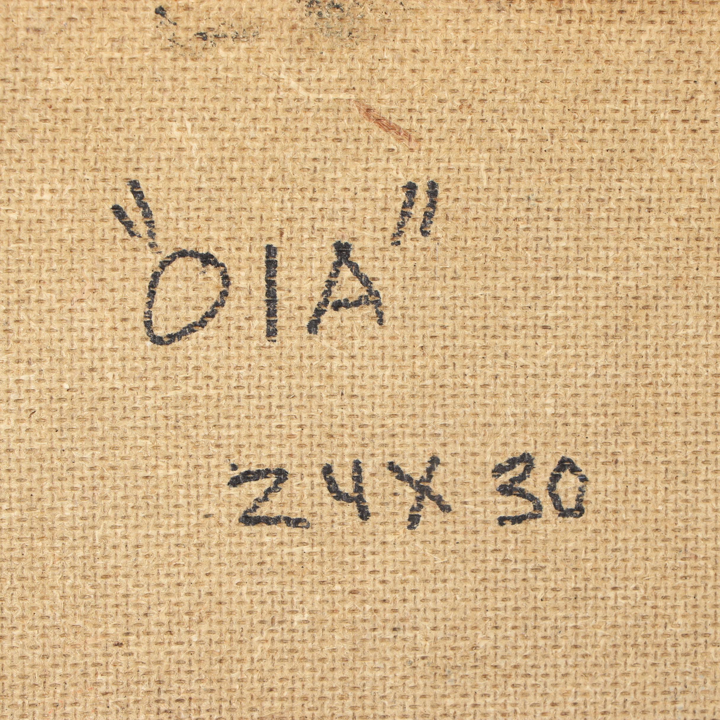 Randy Groden Mixed Media Painting "Oia"