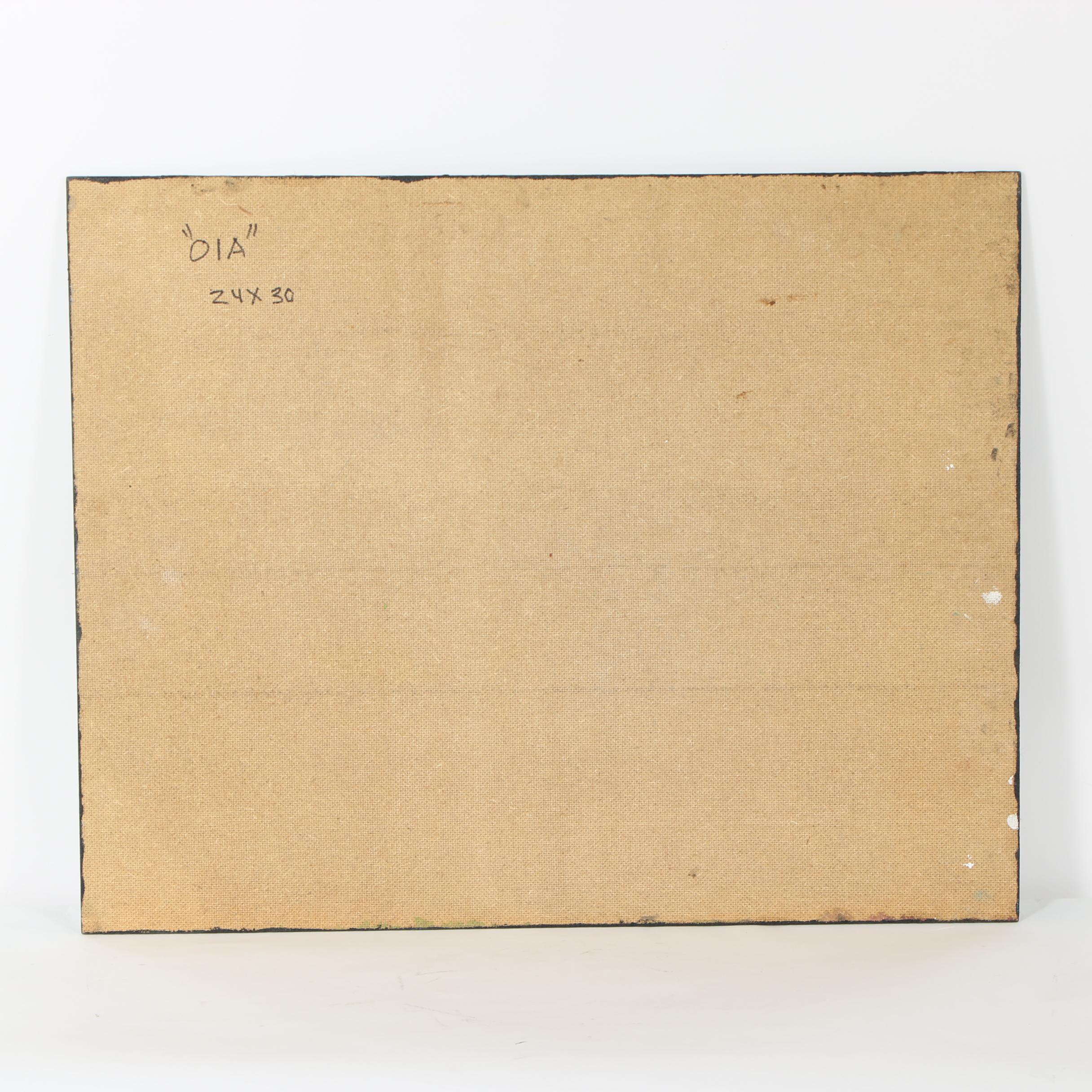 Randy Groden Mixed Media Painting "Oia"