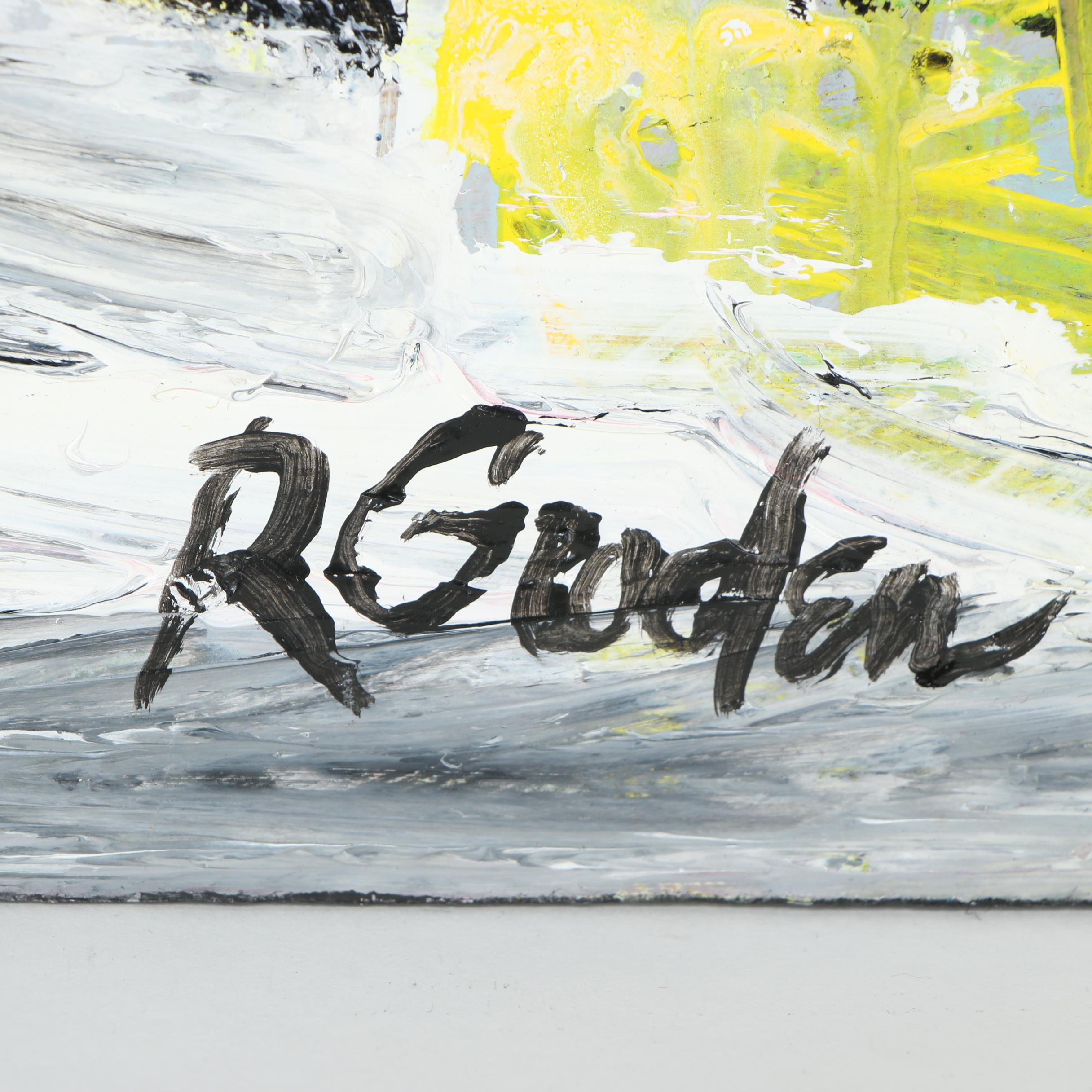 Randy Groden Mixed Media Painting "Orchomenus"