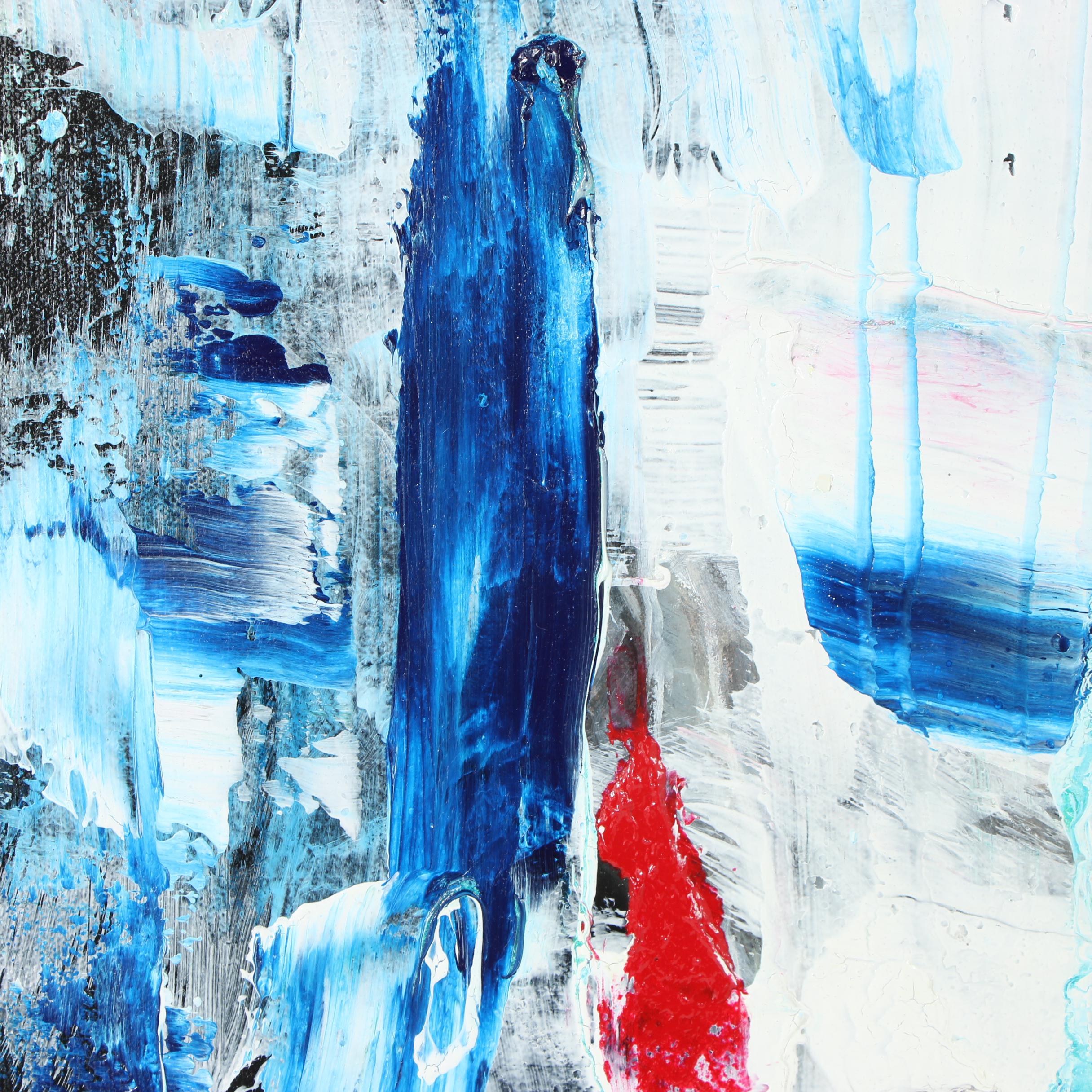 Randy Groden Mixed Media Painting "Blue Eyes Royal"