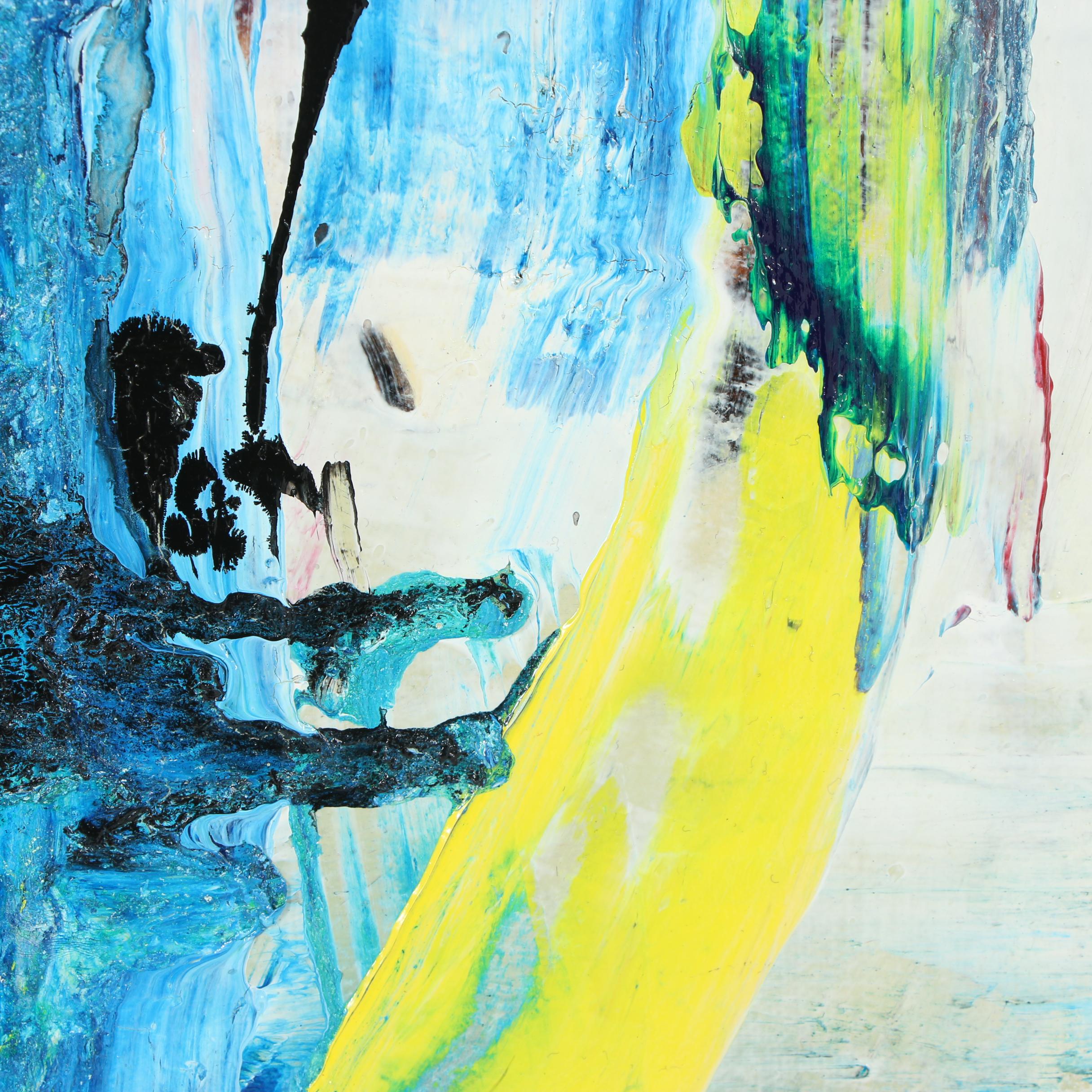 Randy Groden Mixed Media Painting "Blue Eyes Royal"