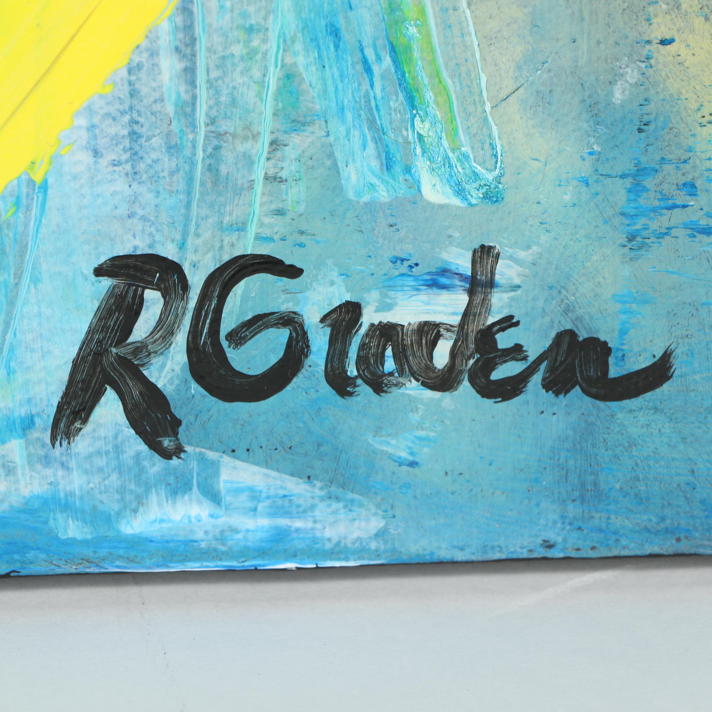 Randy Groden Mixed Media Painting "Blue Eyes Royal"