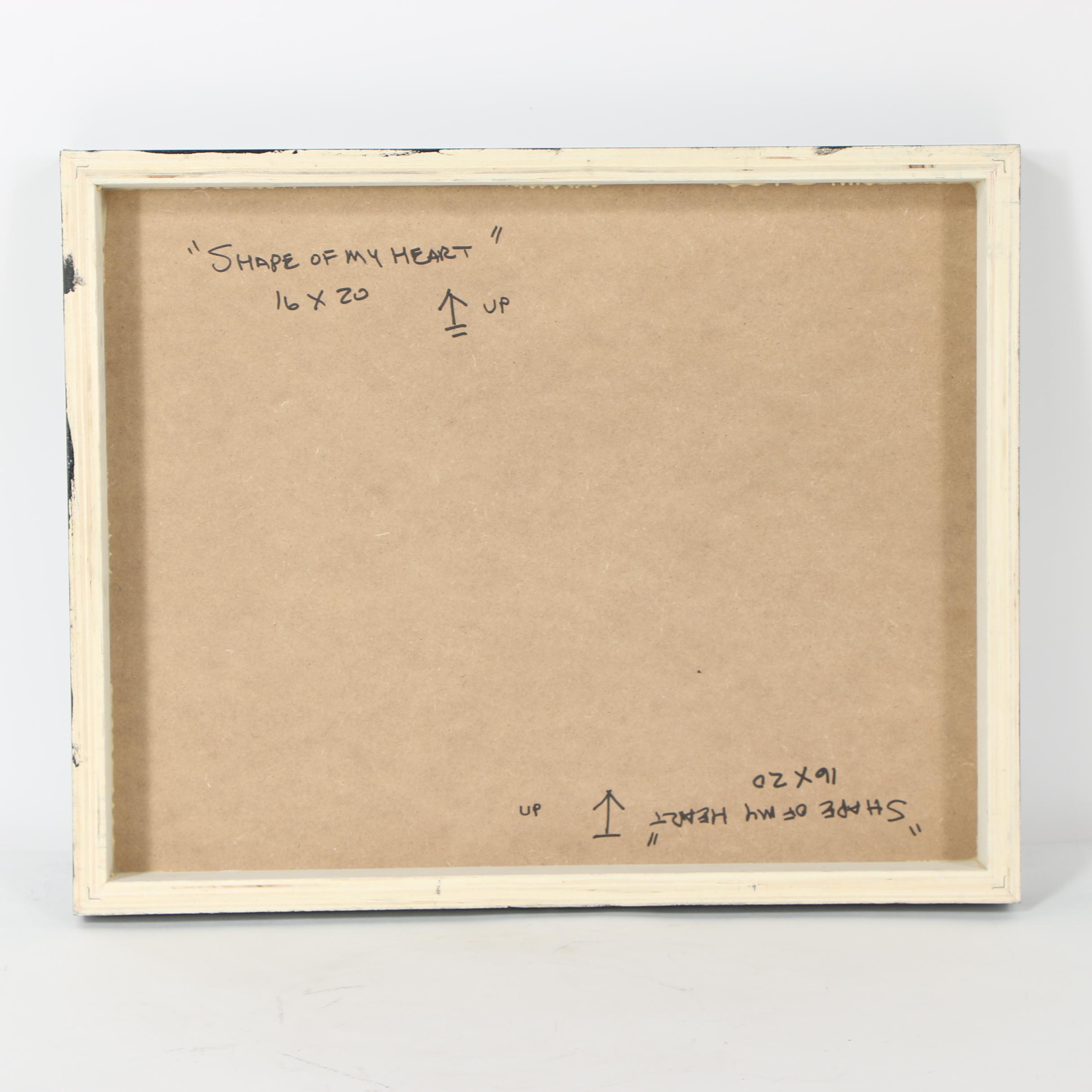 Randy Groden Mixed Media Painting "Shape of My Heart"