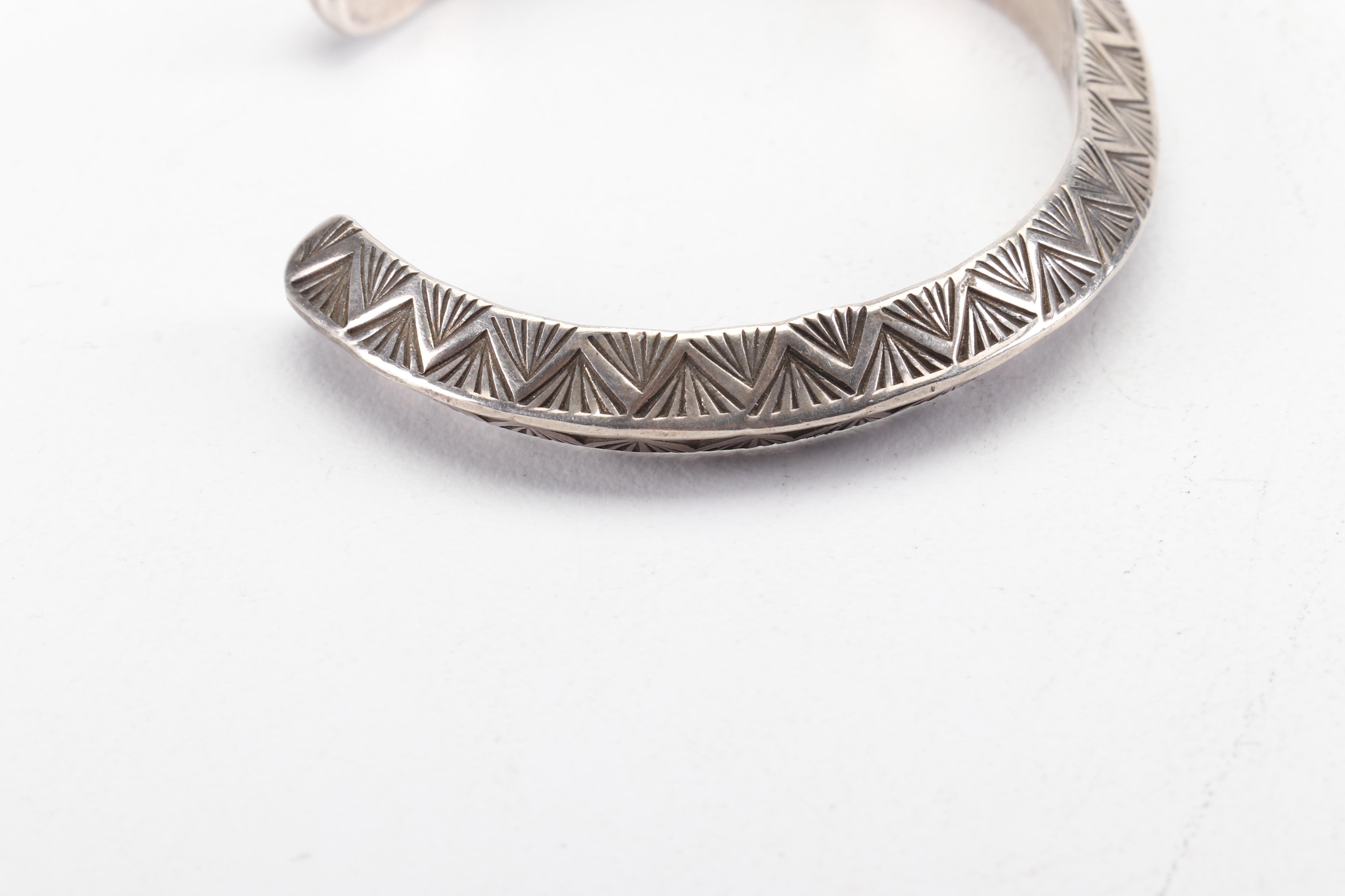 Vintage Randy Hoskie Navajo Sterling Silver Bangles