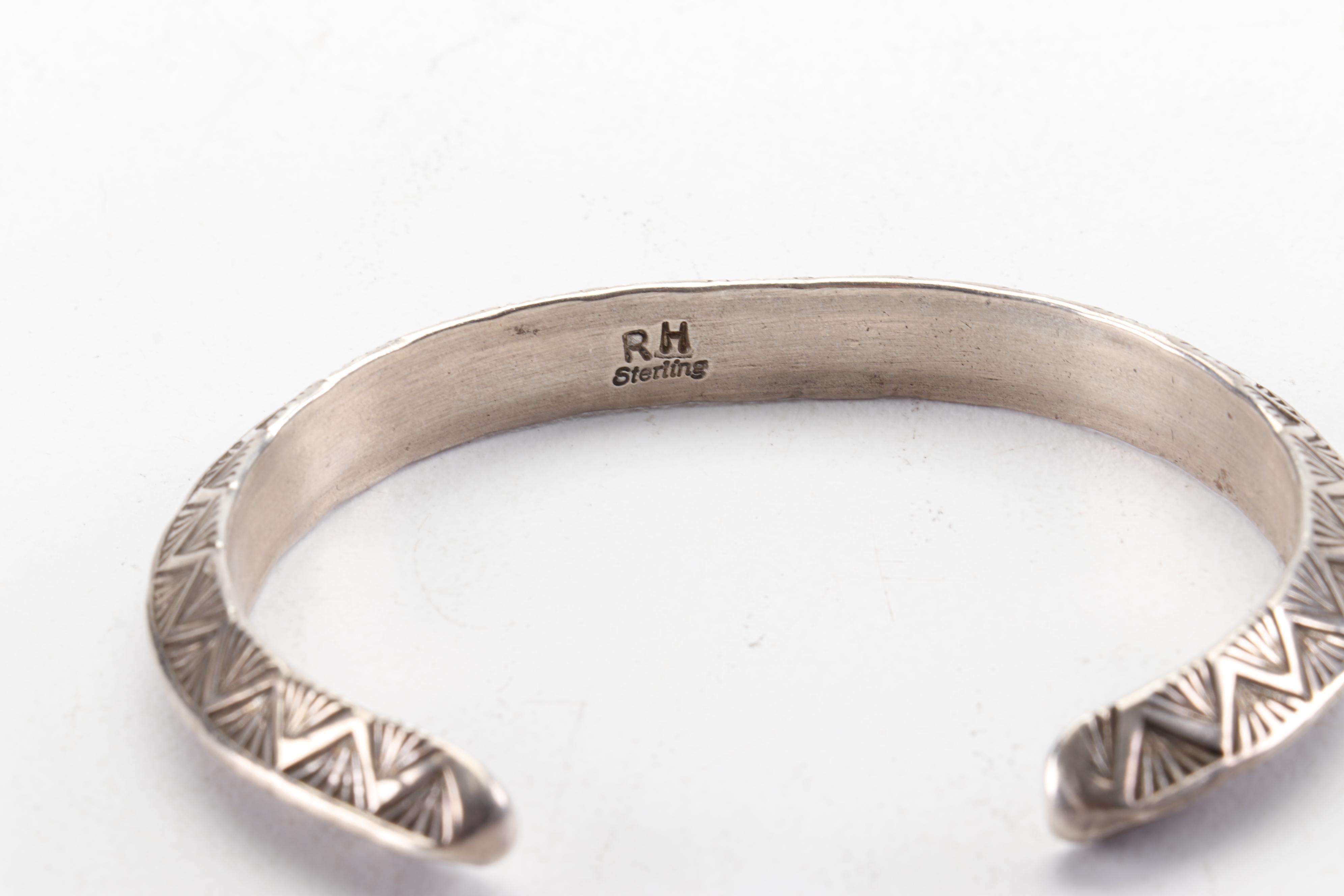 Vintage Randy Hoskie Navajo Sterling Silver Bangles