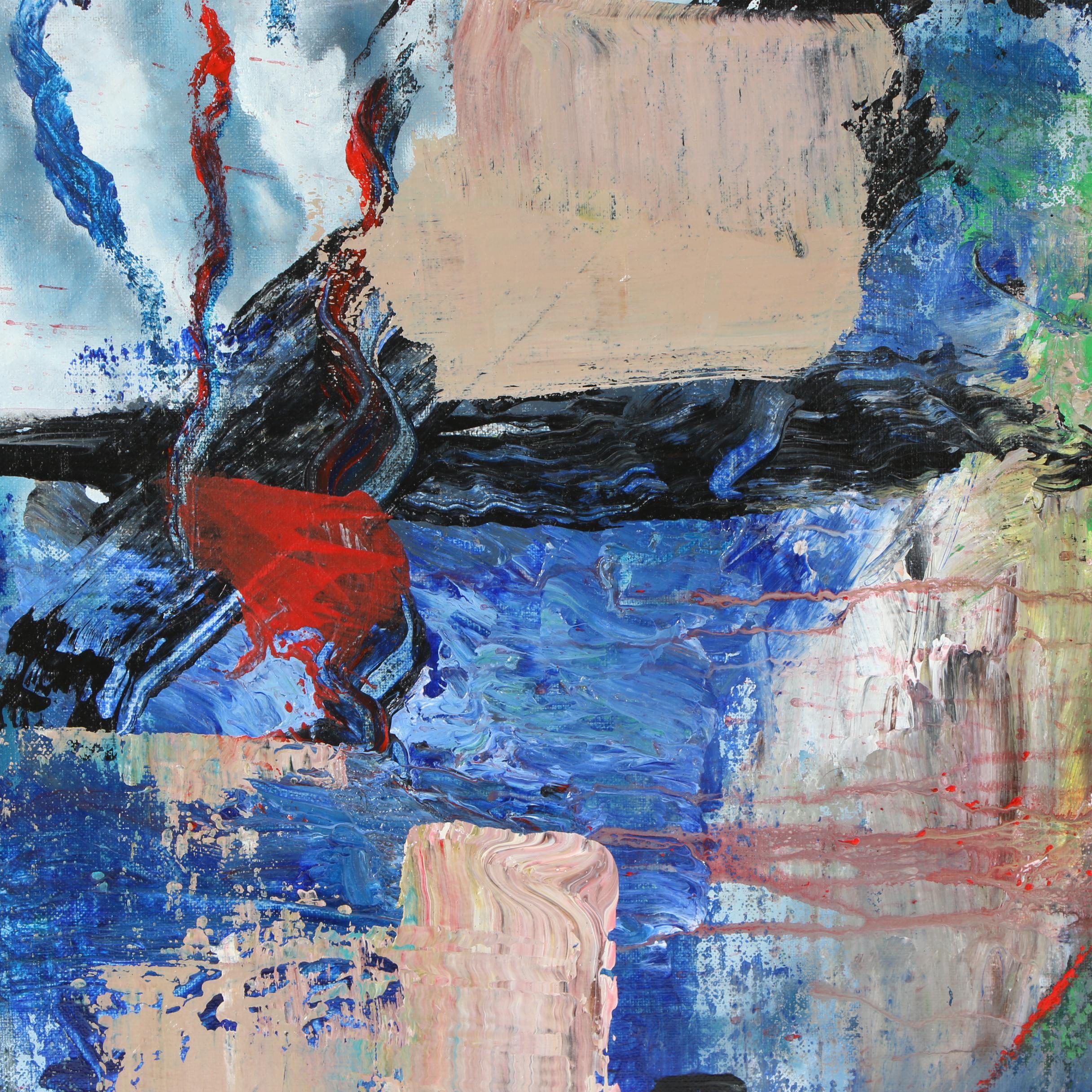 Randy Groden Mixed Media Painting "Proceed with Caution"