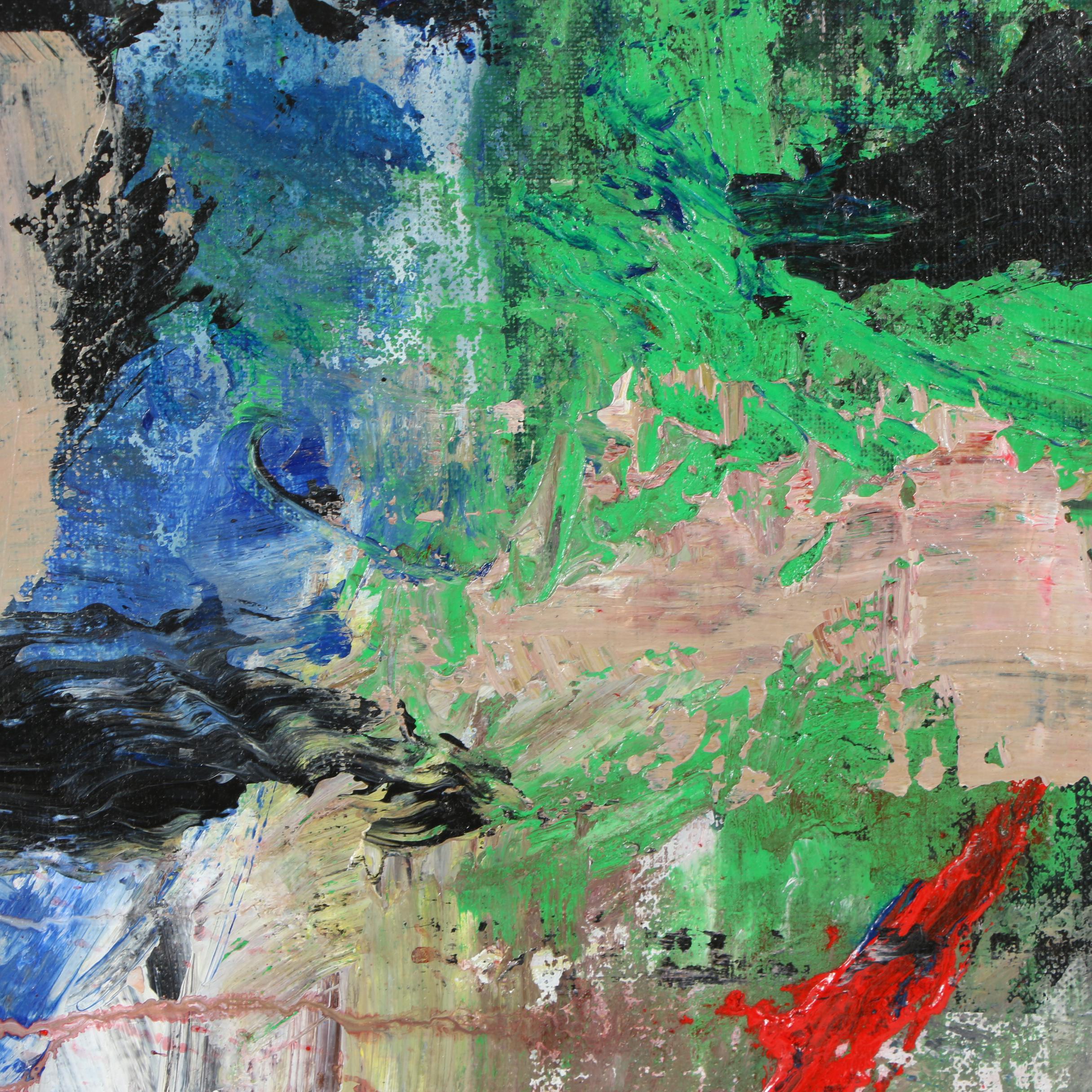 Randy Groden Mixed Media Painting "Proceed with Caution"