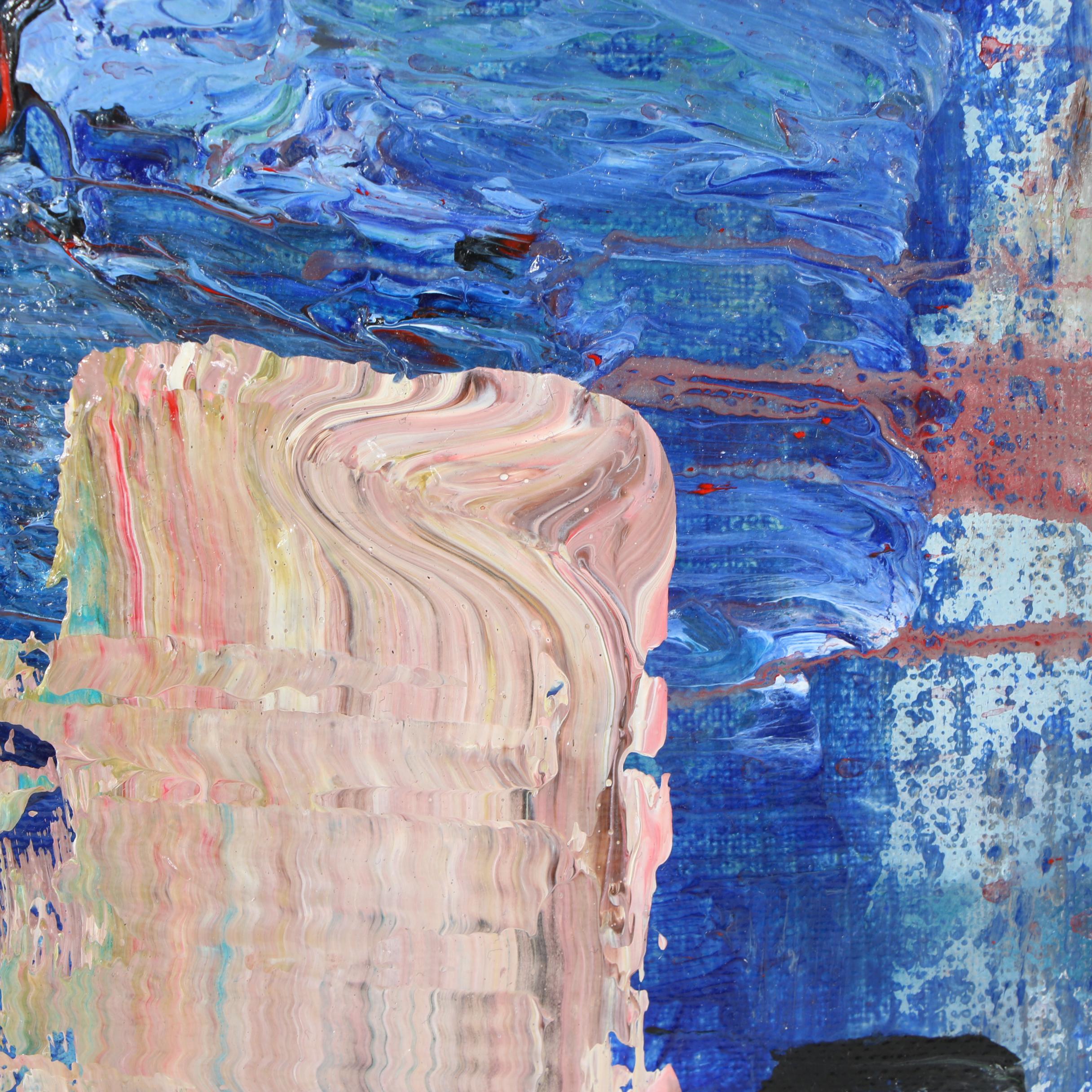 Randy Groden Mixed Media Painting "Proceed with Caution"