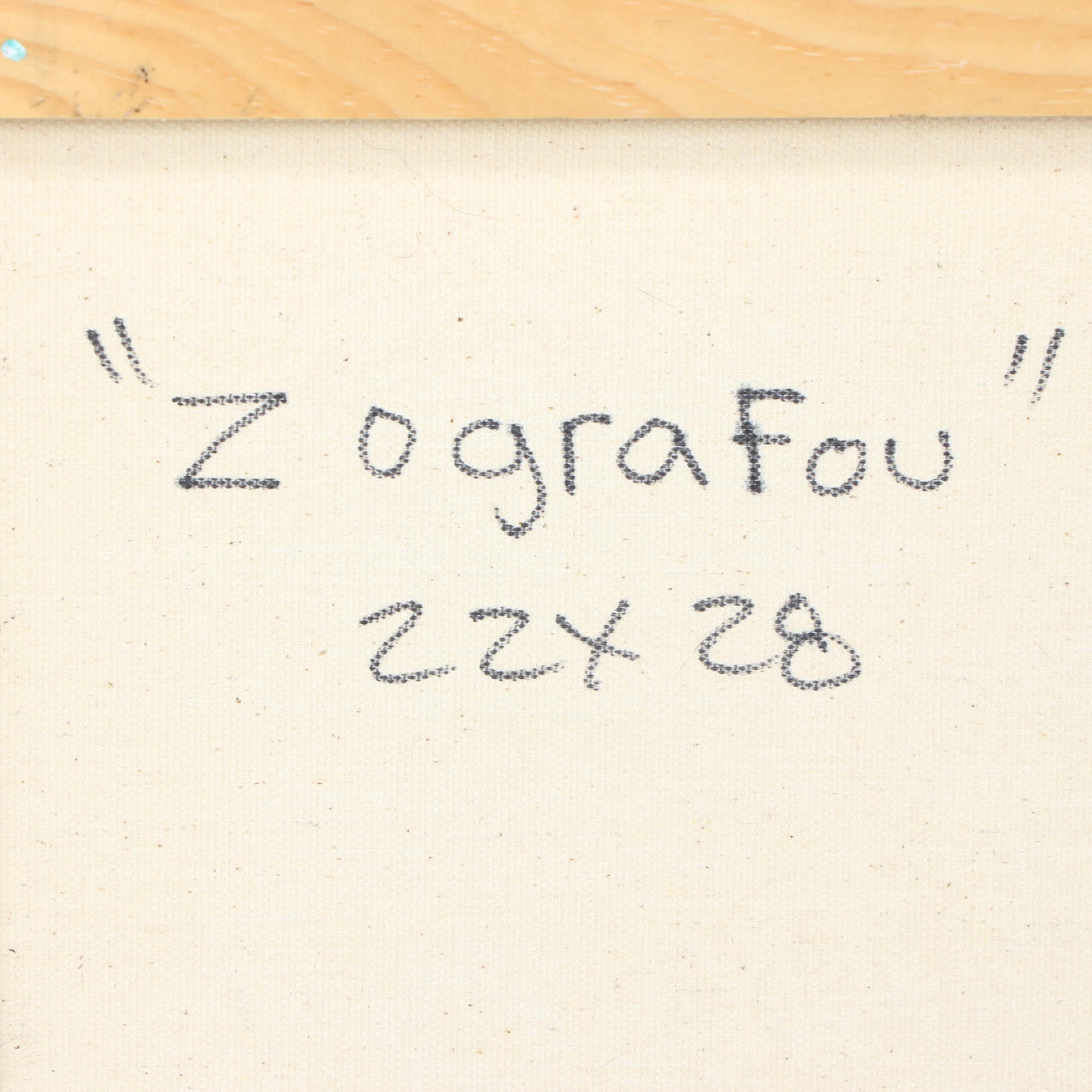 Randy Groden Mixed Media Painting "Zografou"