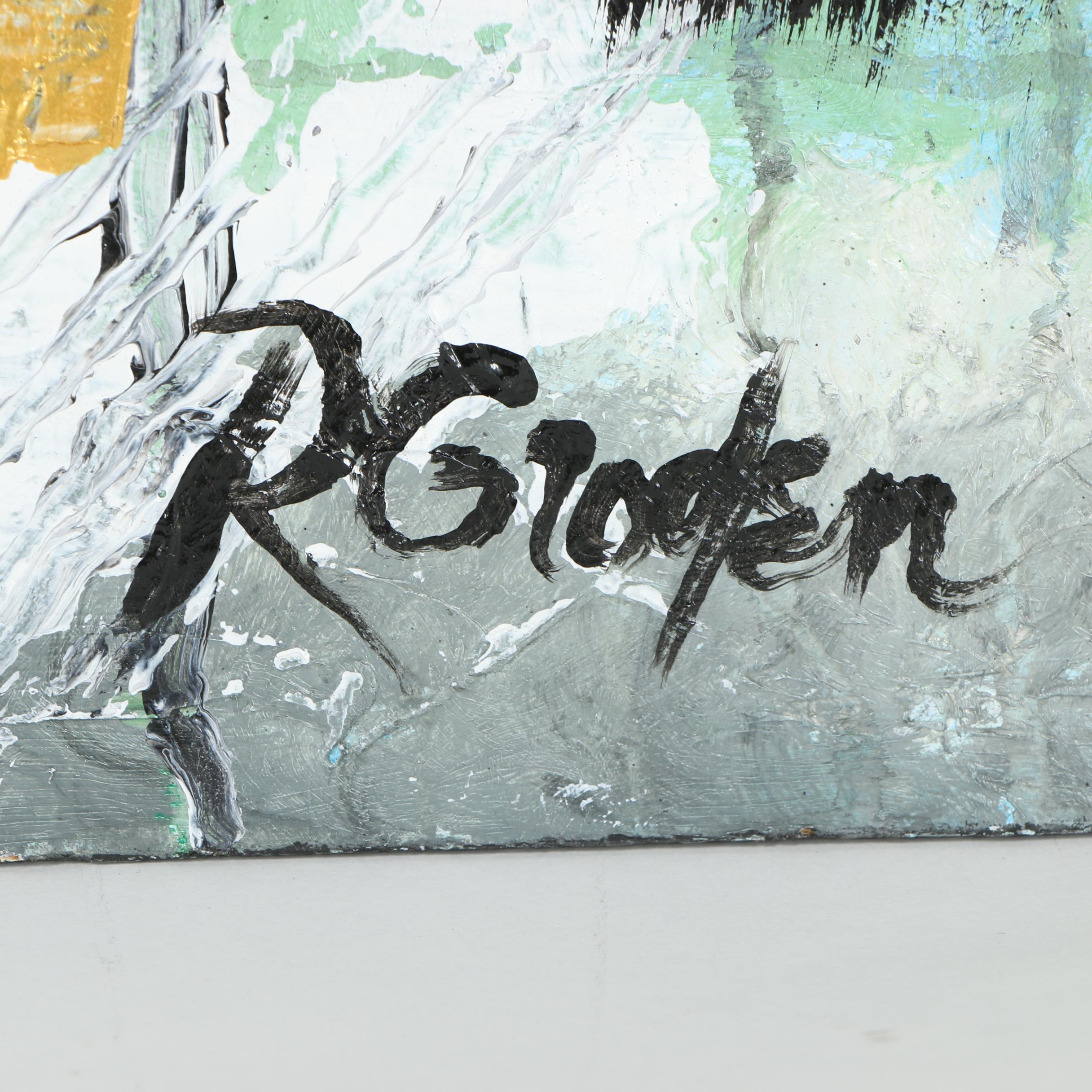 Randy Groden Mixed Media Painting "Chania"