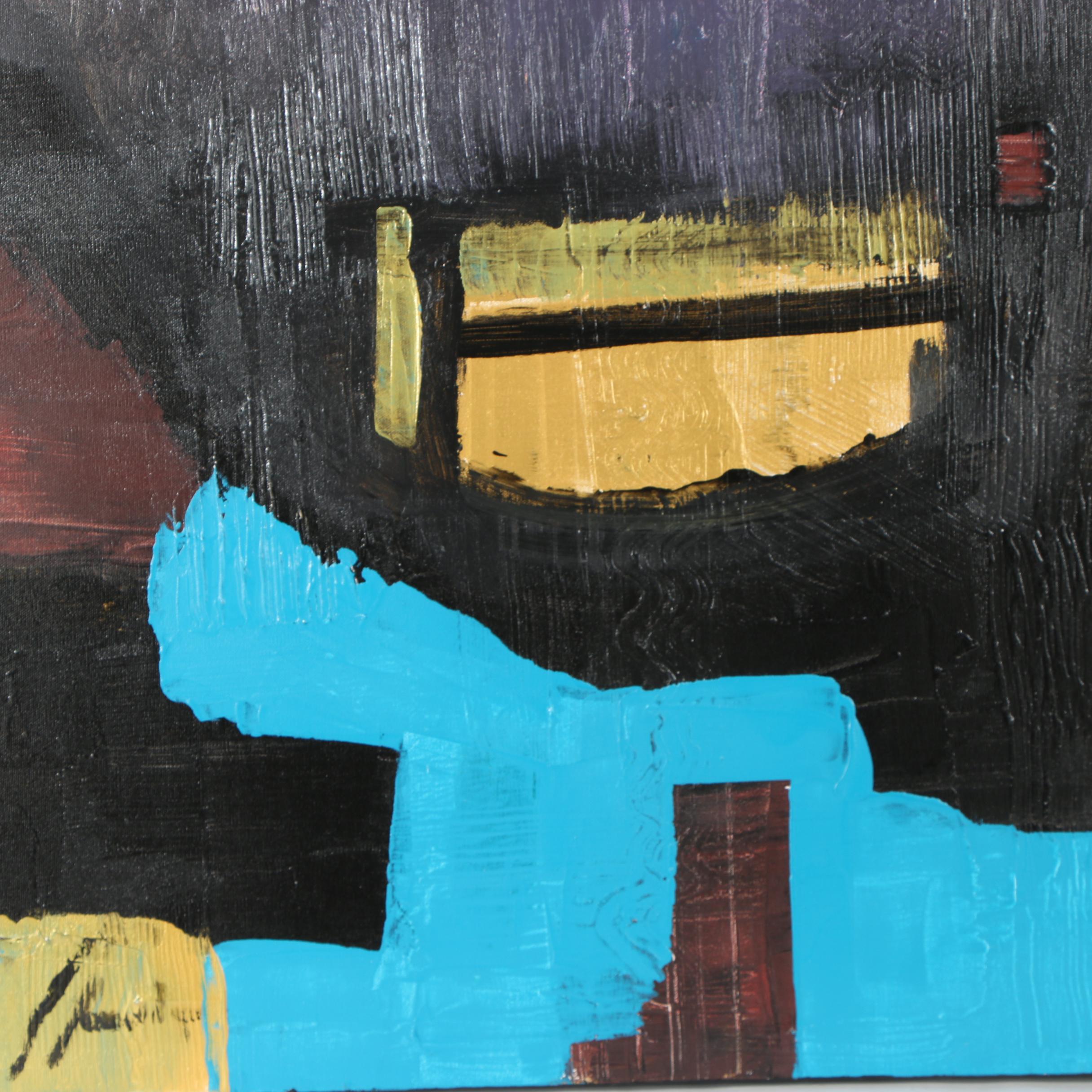 Randy Groden Mixed Media Painting "Castello"