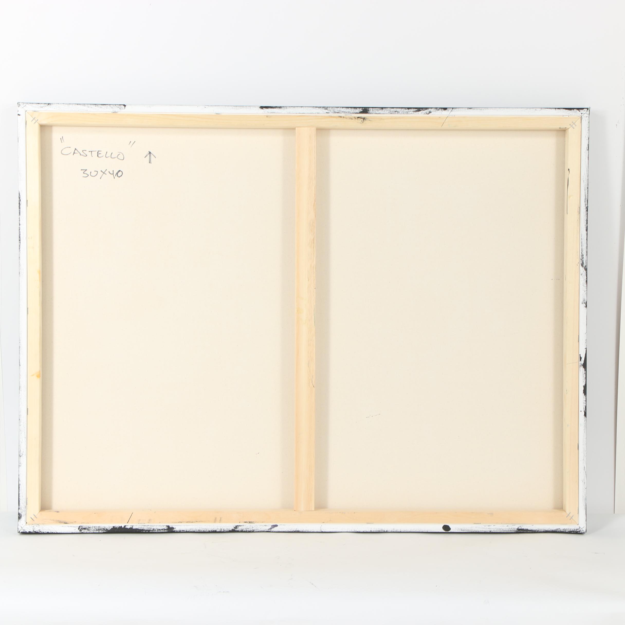 Randy Groden Mixed Media Painting "Castello"