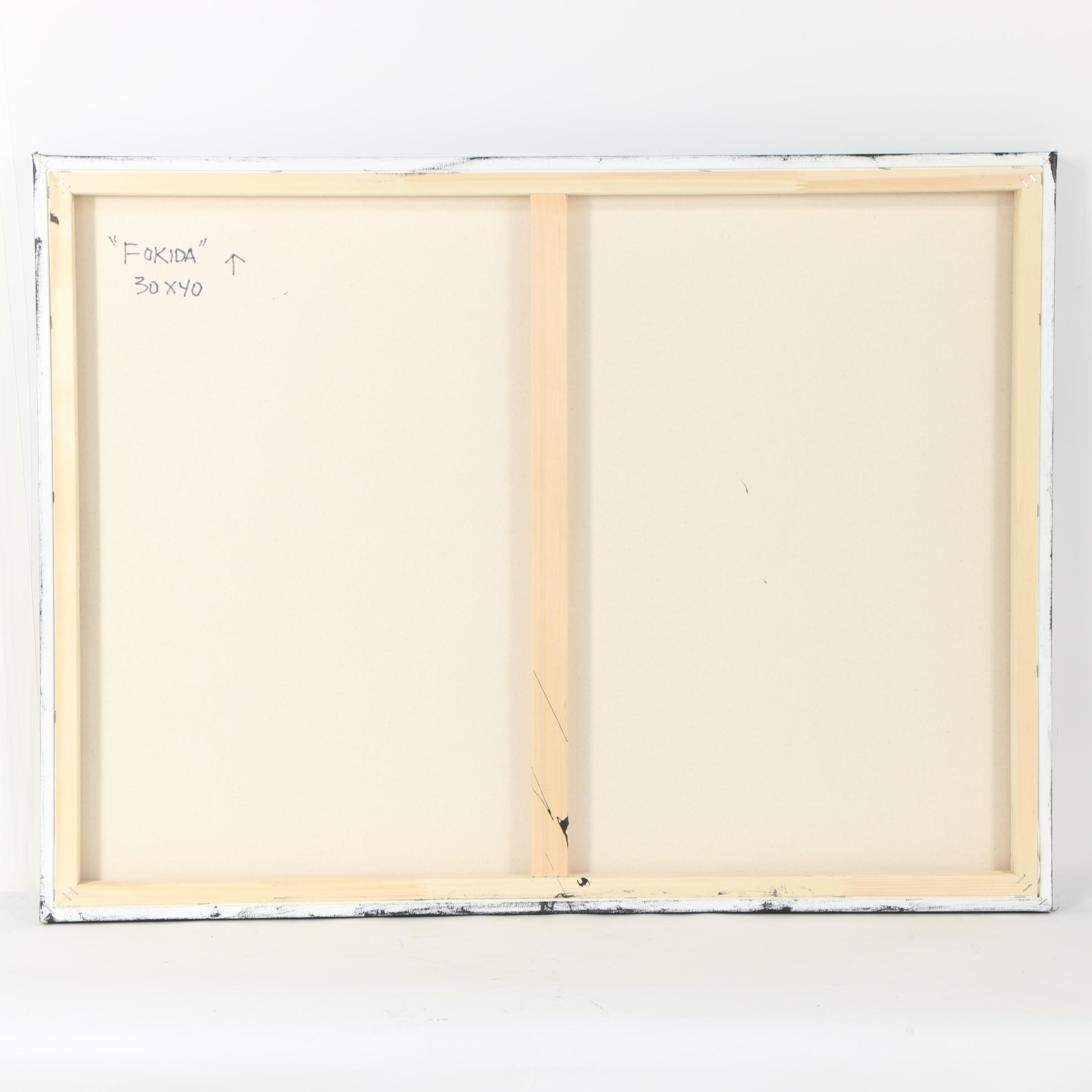 Randy Groden Mixed Media Painting "Fokida"