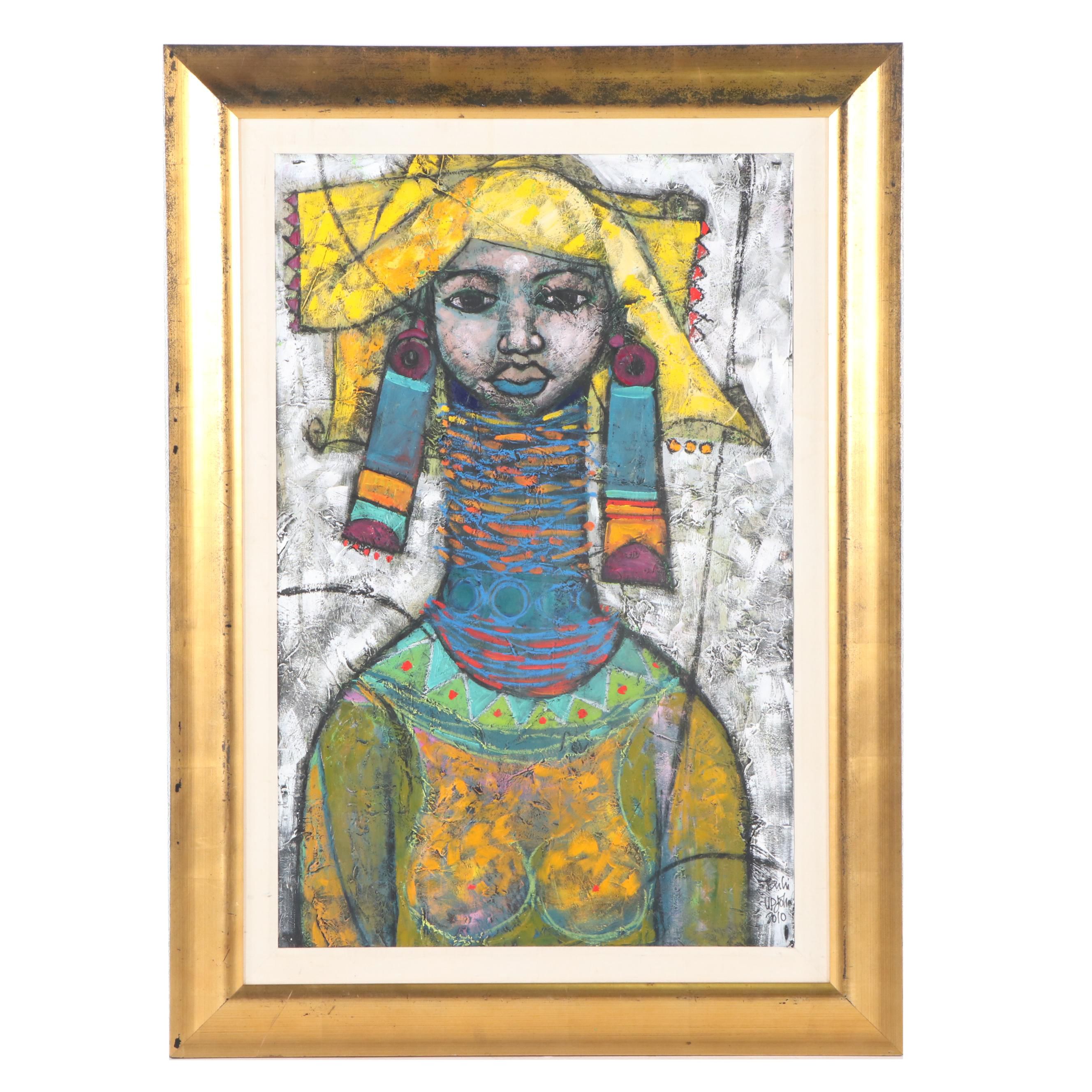 Buchi Upjohn Mixed Media Painting