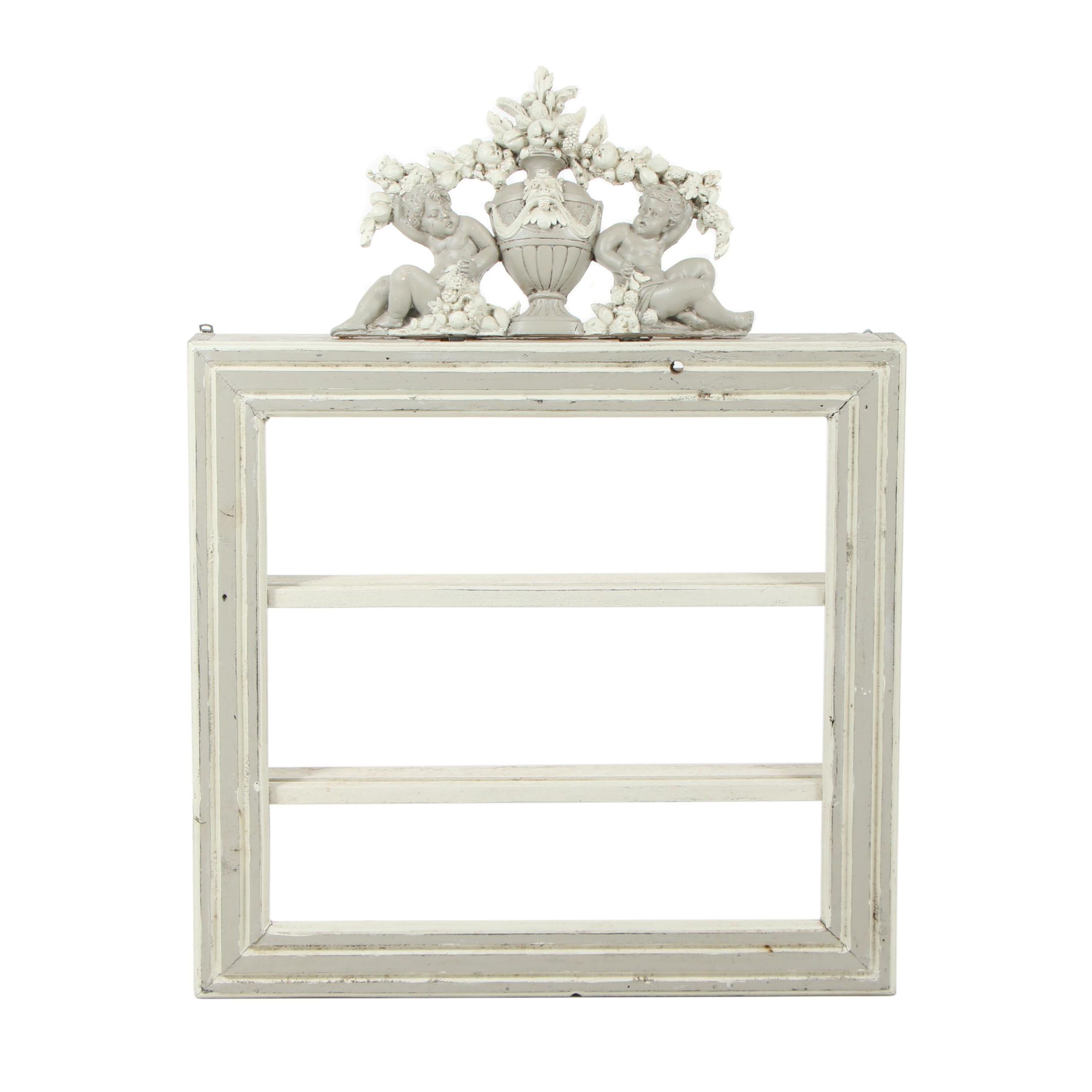 Wooden Cherub Wall Shelf